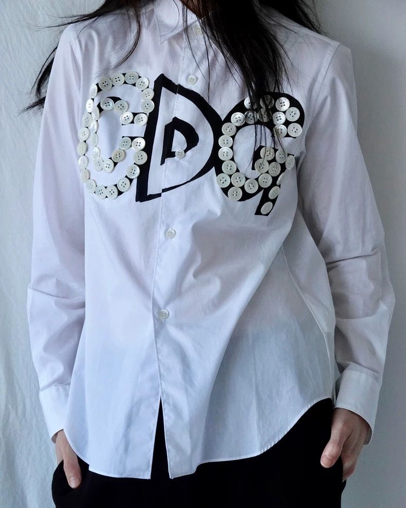 Comme des Garcons Comme Des Garcons Mainline button-up logo print basic whit Size M / US 6-8 / IT 42-44 - 1 Thumbnail