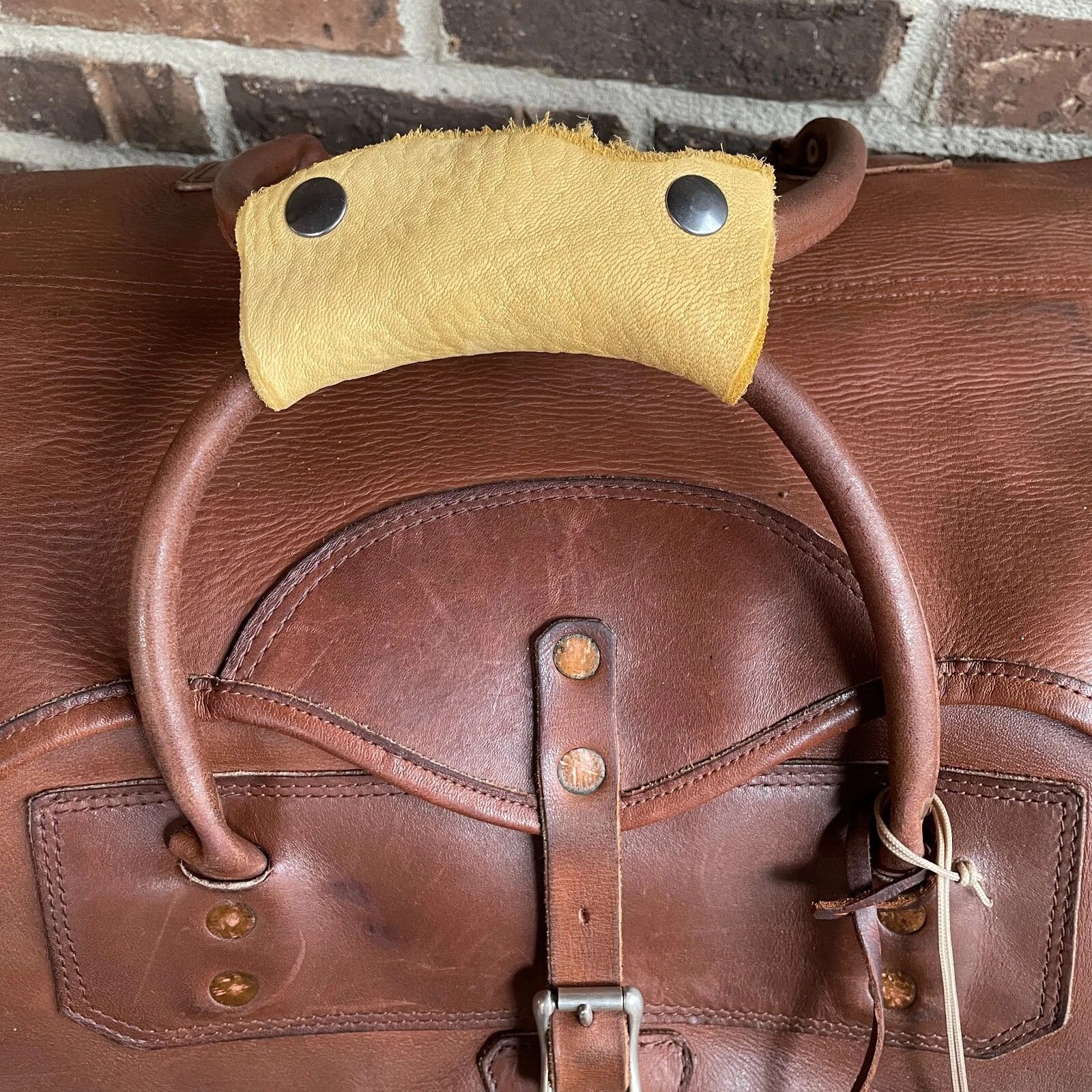 Other RARE VINTAGE 1970s GOKEY CUSTOM LEATHER XL DUFFEL BAG R$4898 Size ONE SIZE - 6 Thumbnail