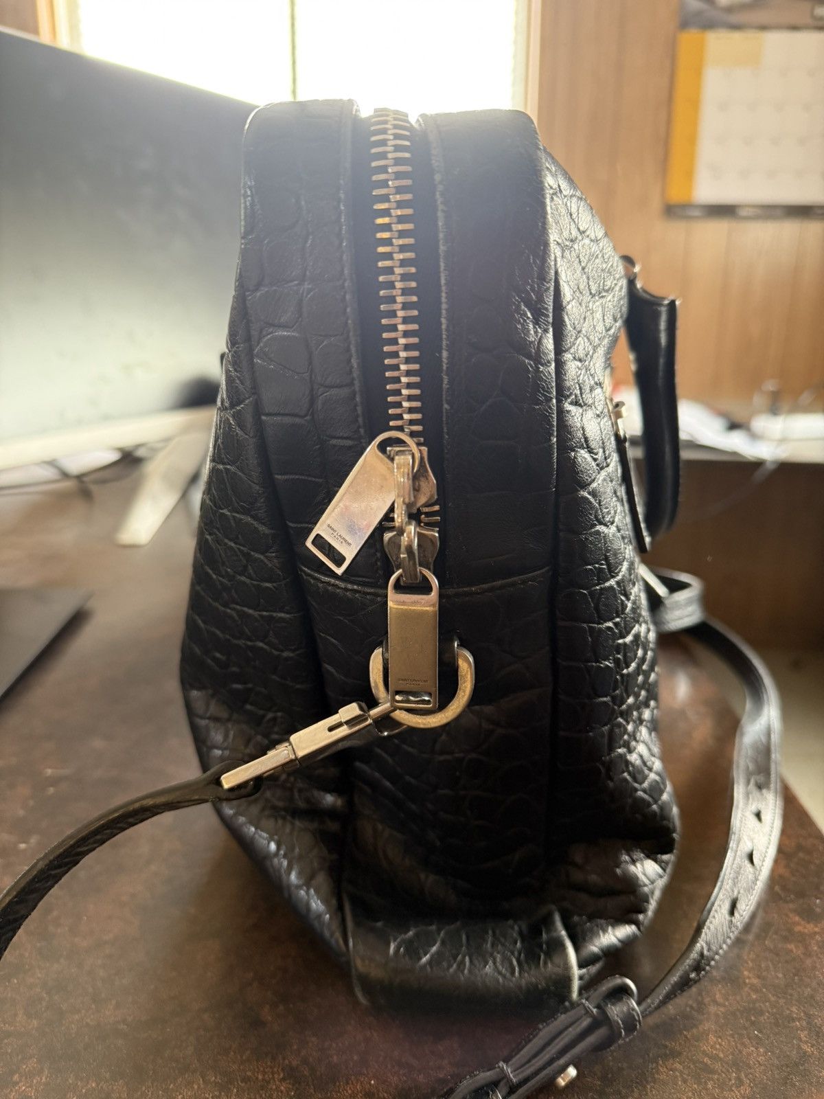 Saint Laurent Paris SLP Crocodile Embossed Sac Du Jour Large Briefcase Size ONE SIZE - 11 Thumbnail