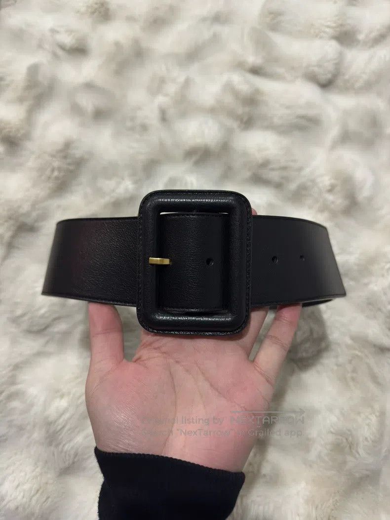 Saint Laurent Paris Saint Laurent Paris size 75 Black Gold Women's Belt Leathe Size ONE SIZE - 1 Thumbnail
