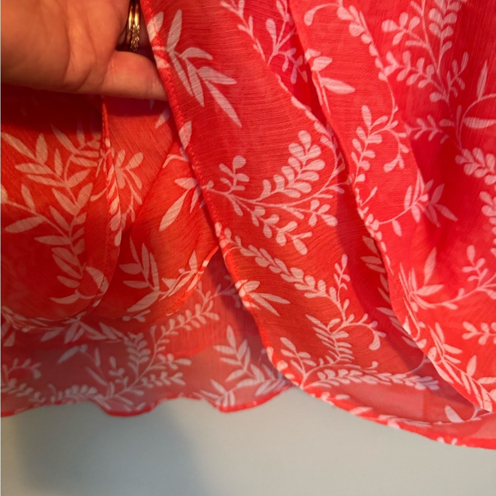 Other Cristina B Red and White Blouse with Elegant Design SZ XXL Size XXL / US 16-18 / IT 52-54 - 6 Thumbnail