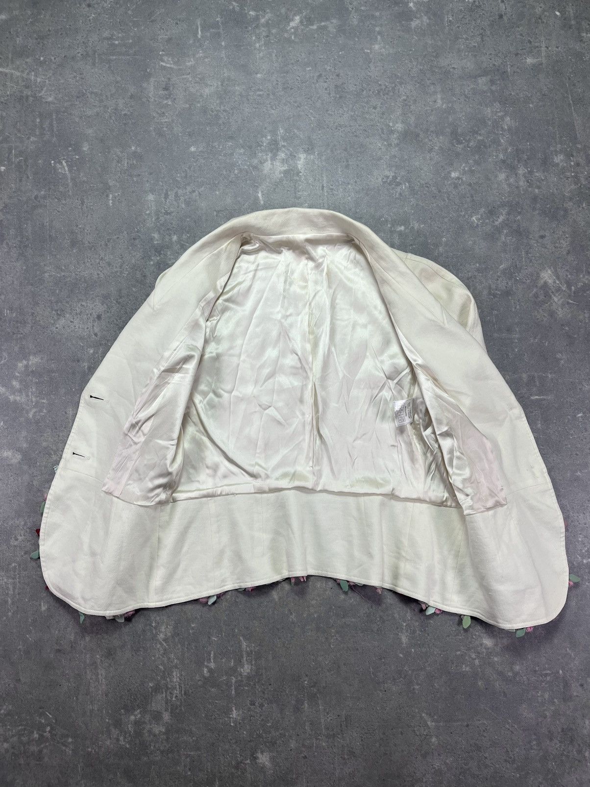 John Galliano 2005 John Galliano Flower-Trim Blazer Jacket 42 8 Size M / US 6-8 / IT 42-44 - 9 Thumbnail