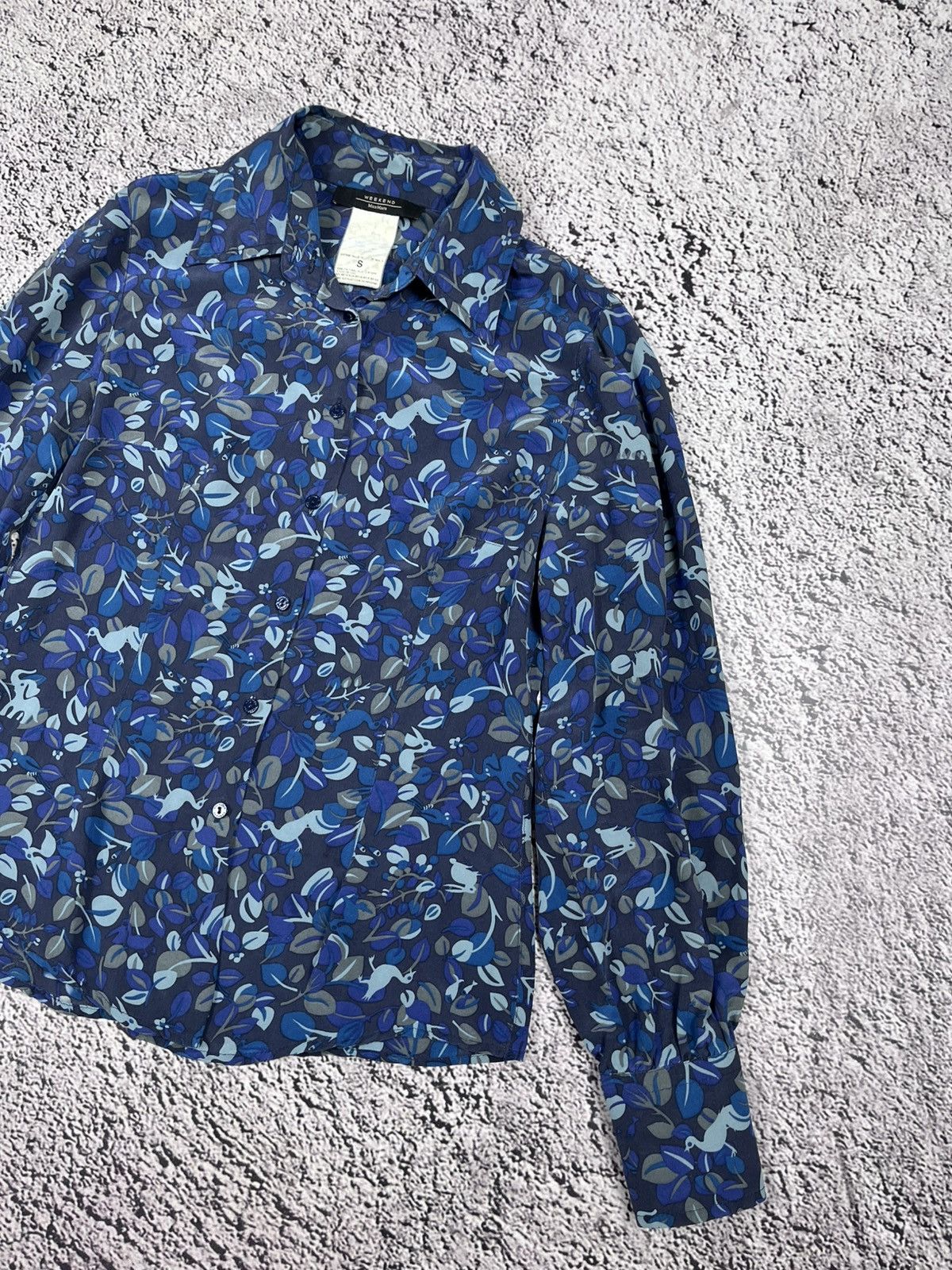 Weekend Max Mara Vintage Max Mara Weekend Silk Floral Shirt Top size S Size S / US 4 / IT 40 - 3 Thumbnail