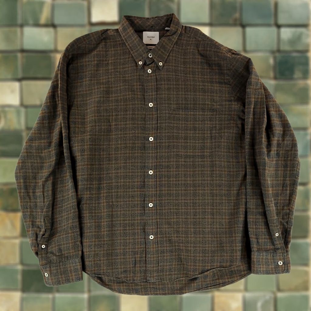 Billy Reid Billy Reid Shirt Button Down Gray Plaid Made Italy XL Mens Standard Fit Size US XL / EU 56 / 4 - 1 Thumbnail