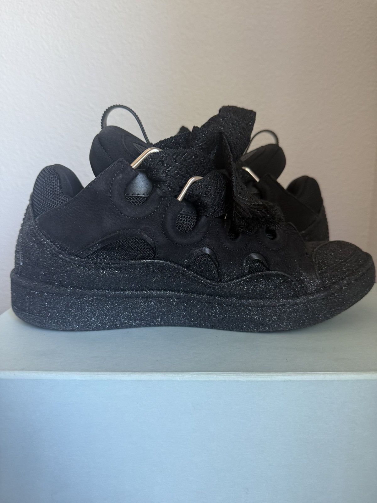 Lanvin Lanvin Curb Sneakers Black Glitter Size US 10 / EU 43 - 4 Thumbnail
