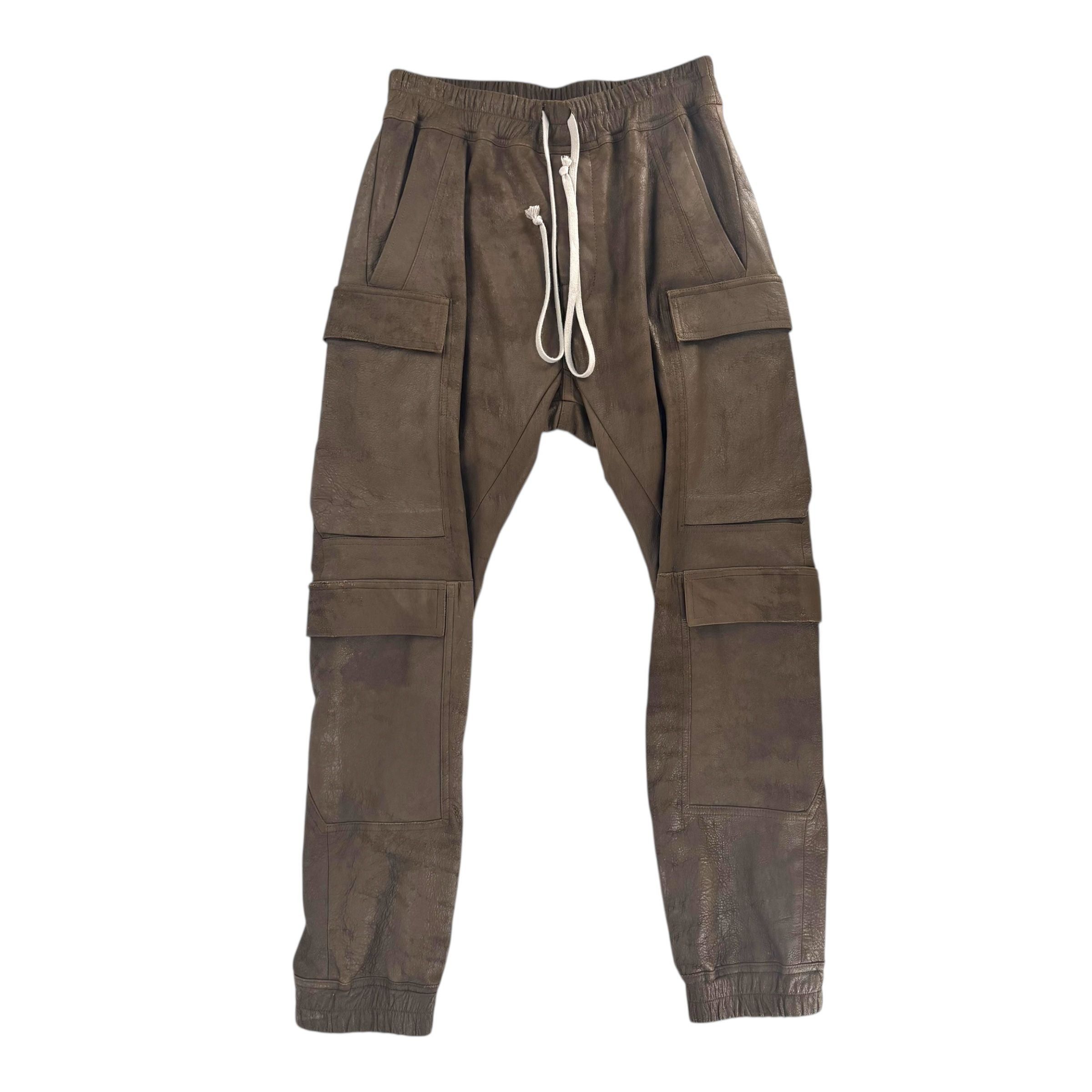 Rick Owens Leather Cargo Pants "Brown" Size US 40 / EU 56 - 1 Thumbnail