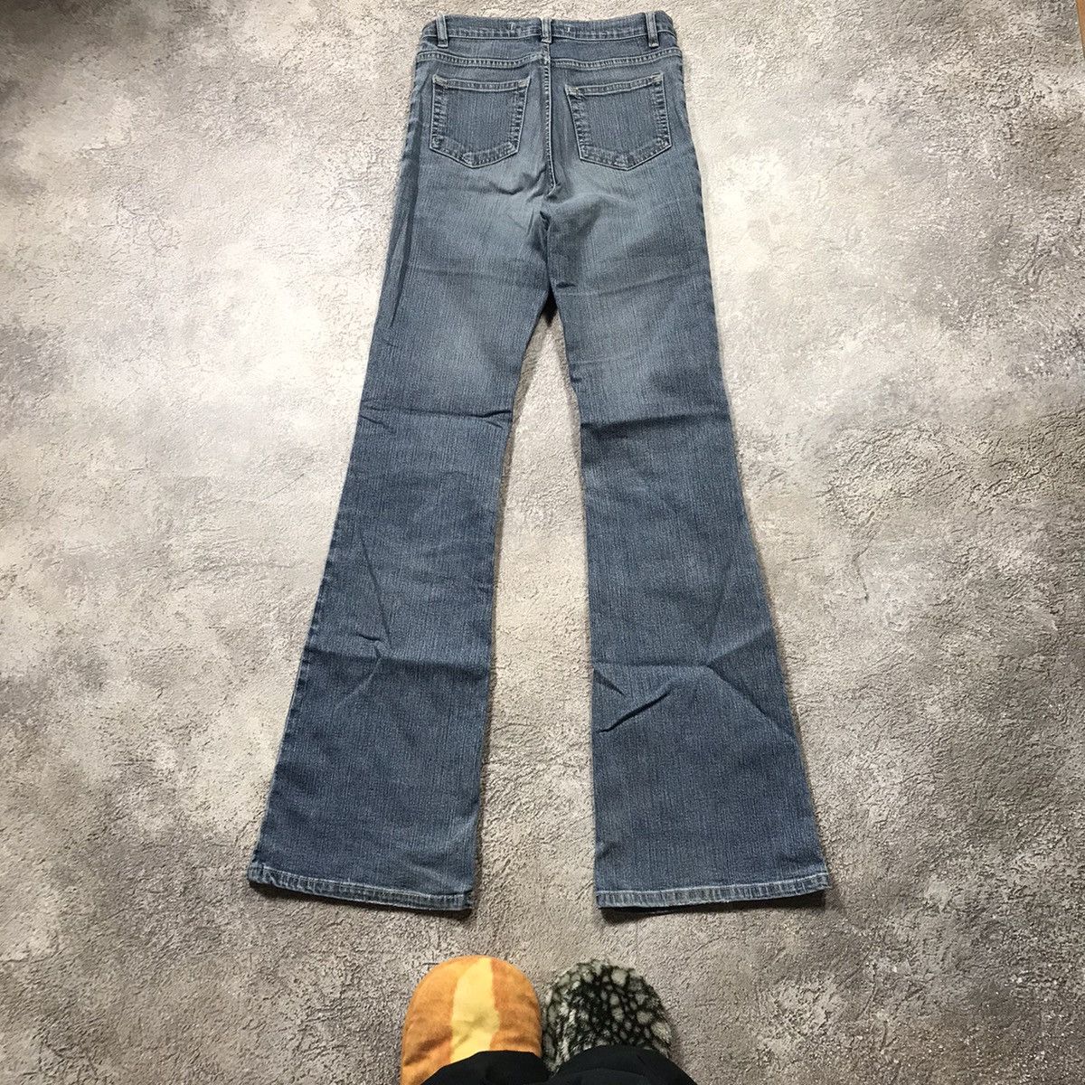 Vintage Vintage 90s Japan Distressed Low Rise Flared Jeans Grunge 28 Size 28" / US 6 / IT 42 - 4 Thumbnail