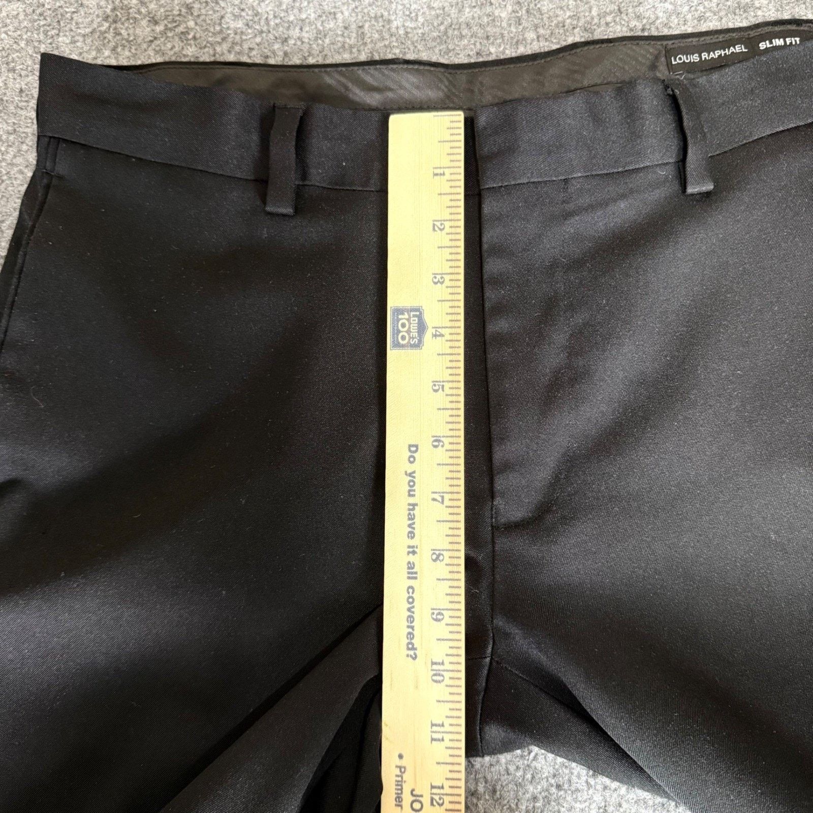 Other Louis Raphael Mens Slim Fit Dress Pants Black 34x30 Office Size US 34 / EU 50 - 7 Thumbnail
