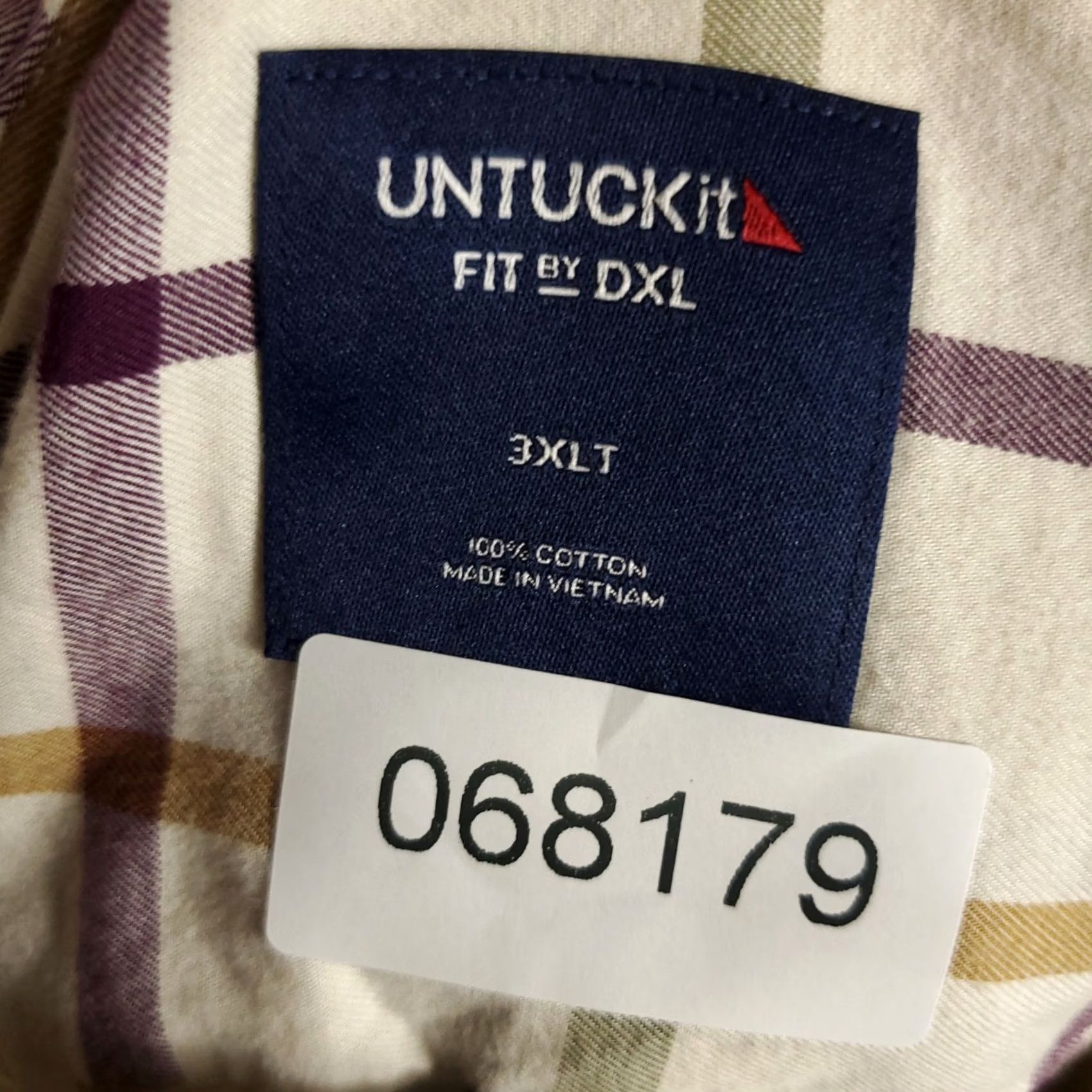 UNTUCKit UNTUCKit Shirt Mens 3XL Beige Size 3XLT Check Casual Button Long Sleeve Size US XXL / EU 58 / 5 - 7 Thumbnail