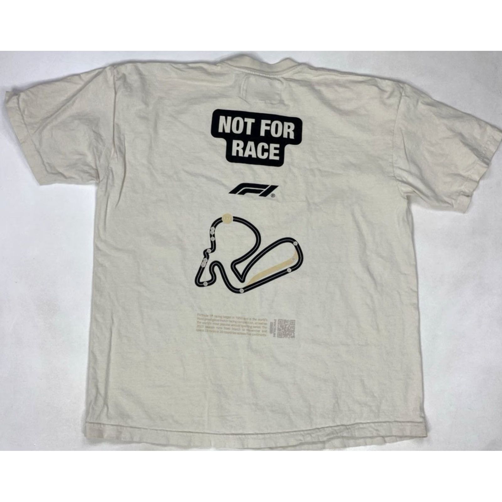 Pacsun VINTAGE PacSun Formula 1 F1 Not For Race Graphic T-shirt Men XL Ivory Short Sleeve Size US XL / EU 56 / 4 - 3 Thumbnail