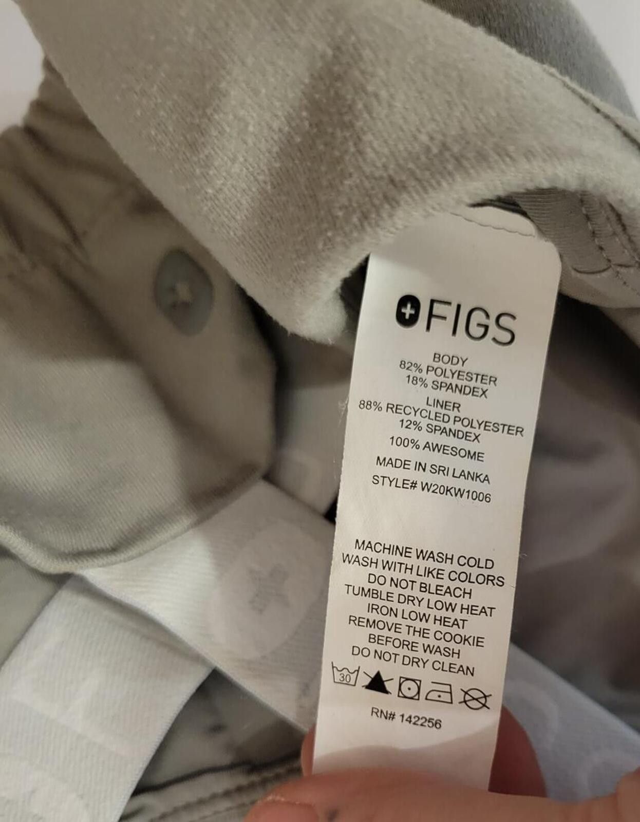 Eileen Fisher +Figs Gray Sports Bra with Elastic Logo Straps Size ONE SIZE - 3 Thumbnail