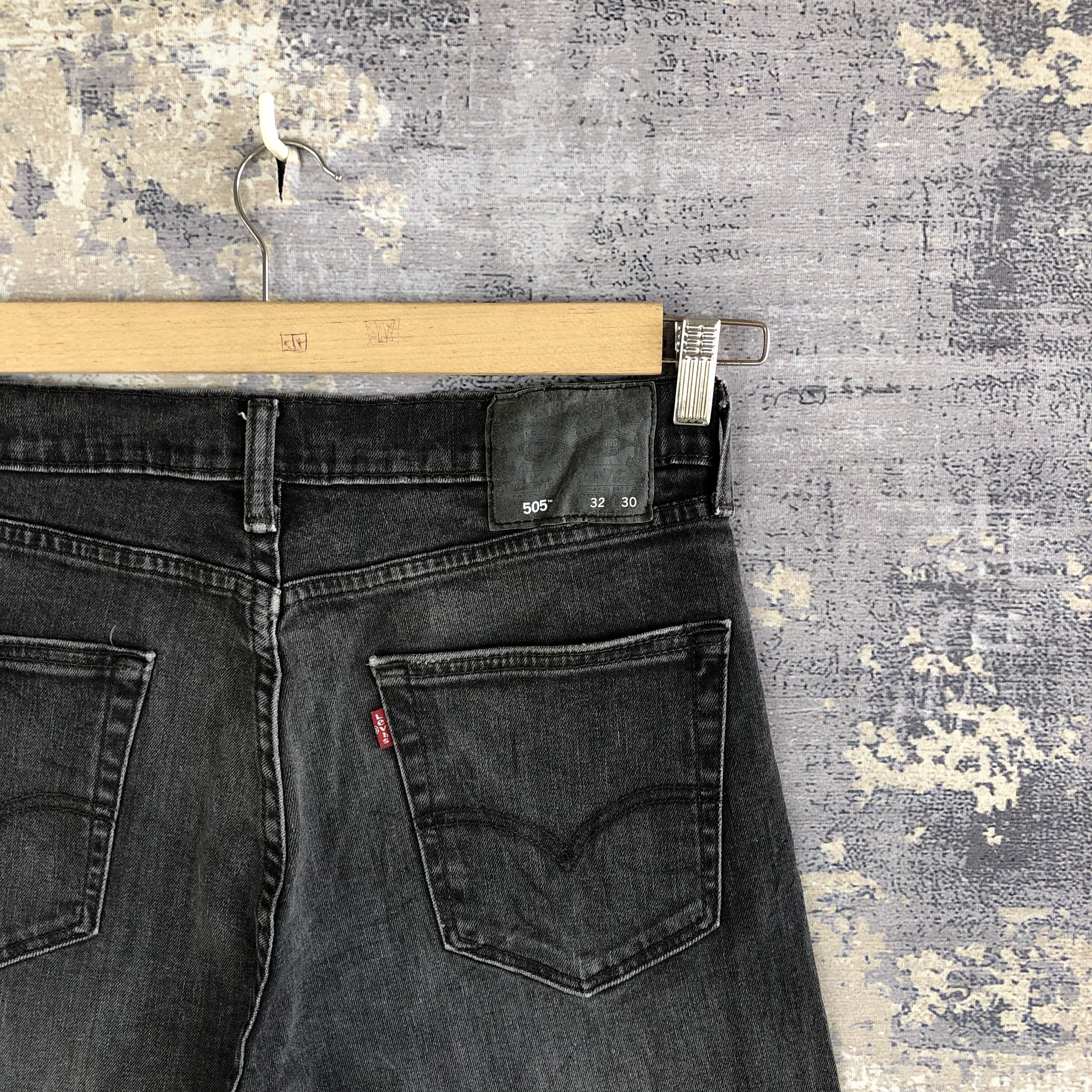 Levi's × Vintage Vintage Levis 505 Faded Black Jeans Levi's Distressed Denim Size US 30 / EU 46 - 5 Thumbnail