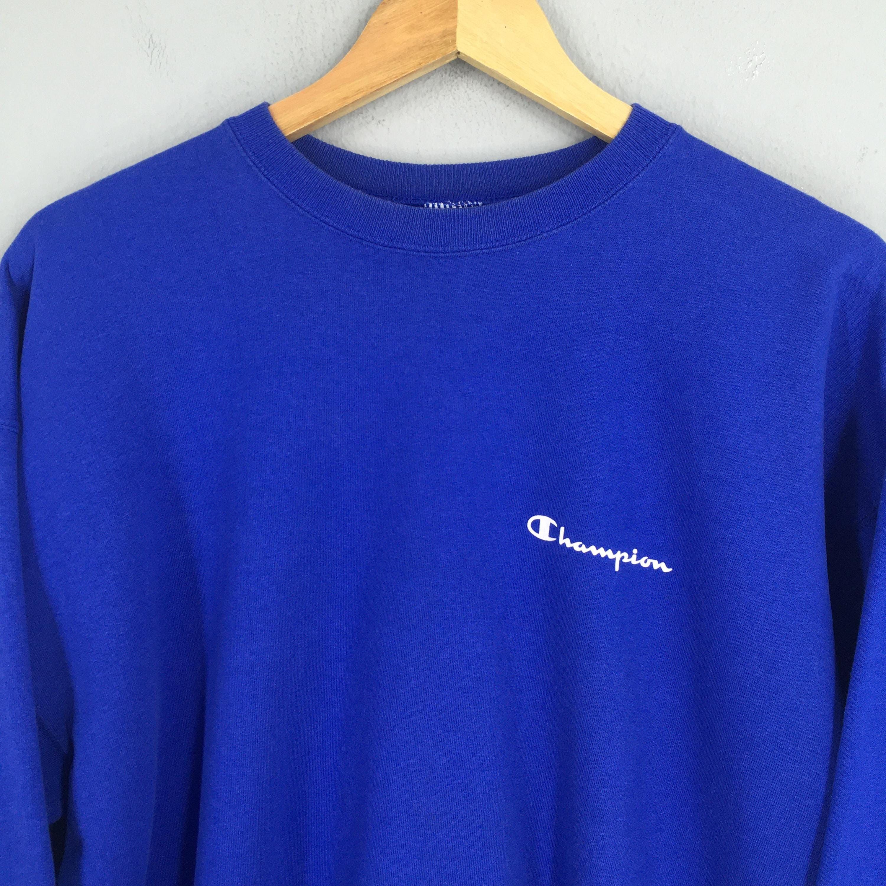 Champion Vintage 90s Champion Sportswear Blue Sweatshirt Large Size US L / EU 52-54 / 3 - 2 Thumbnail