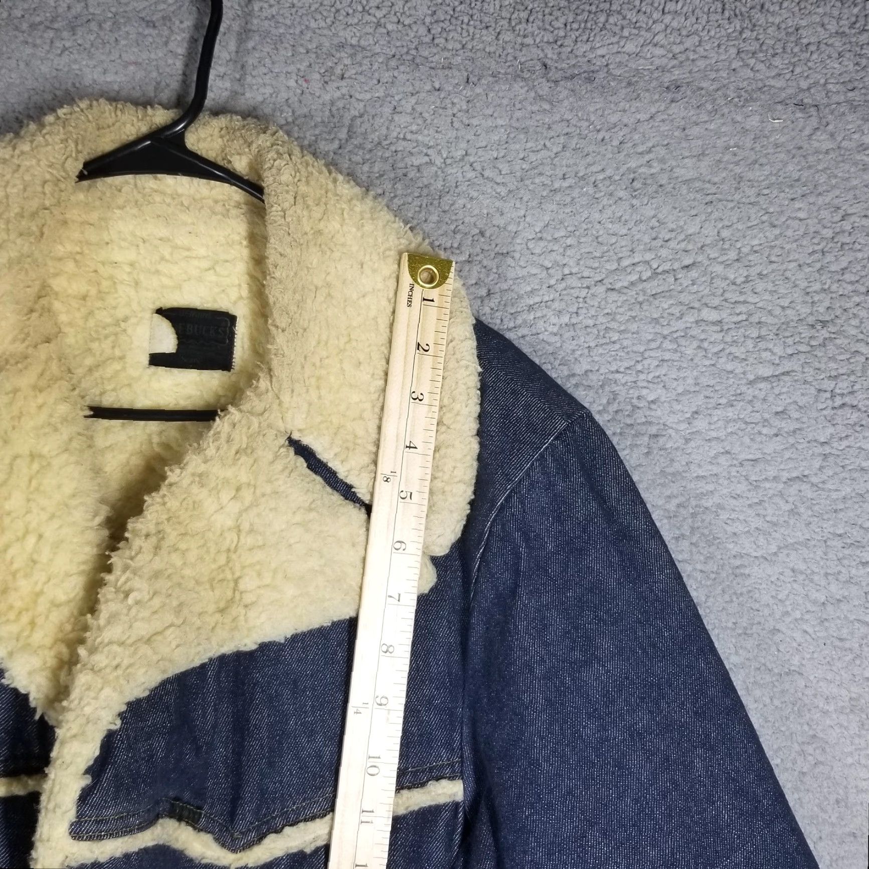 Sears VINTAGE Roebucks Jacket Mens 42R Blue Denim Sherpa Lined Western Coat Sears Size US XS / EU 42 / 0 - 5 Thumbnail