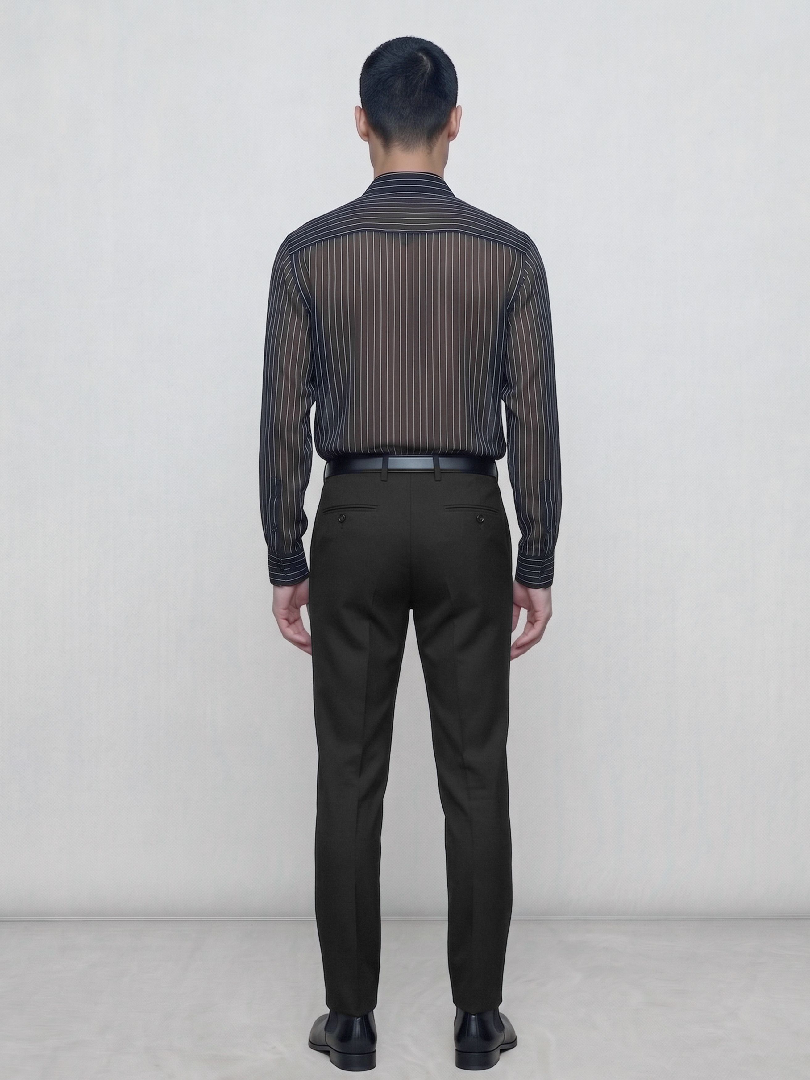Hedi Slimane × Saint Laurent Paris Hedi Slimane Charcoal Wool Trousers Size US 34 / EU 50 - 14 Thumbnail