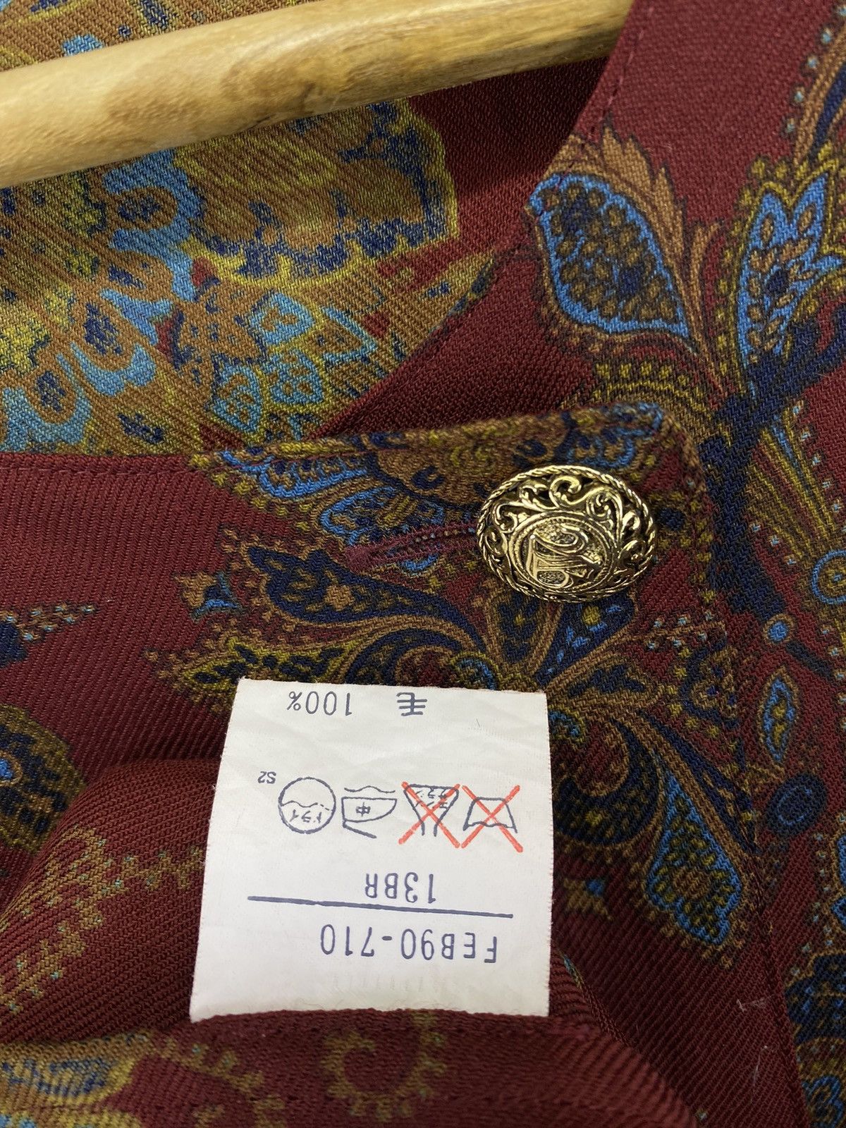 Burberry × Vintage Vintage Burberry Paisley Shirts Button Up Flannel Size M / US 6-8 / IT 42-44 - 7 Thumbnail