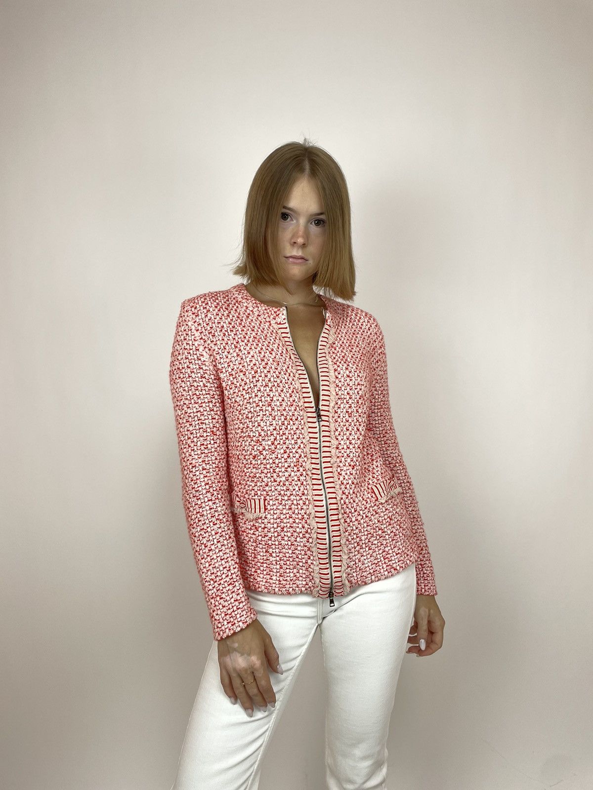 Designer MARC CAIN Knit Blazer full zip Womens size 6 Size M / US 6-8 / IT 42-44 - 2 Thumbnail