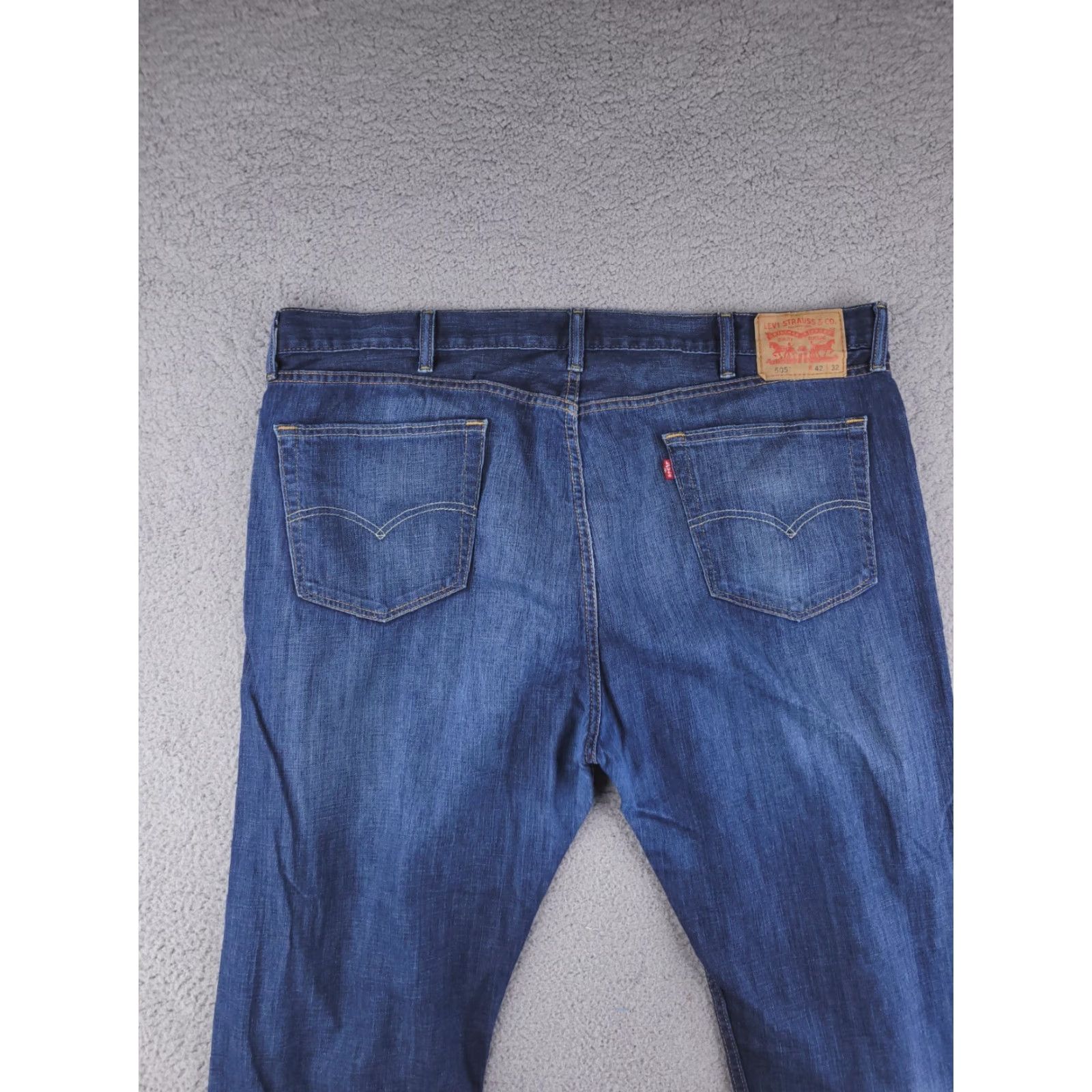 Levi's Levi's Jeans Mens 42x31 Blue 505 Dark Wash Straight Jeans Mens 42 Blue Size US 42 / EU 58 - 2 Thumbnail