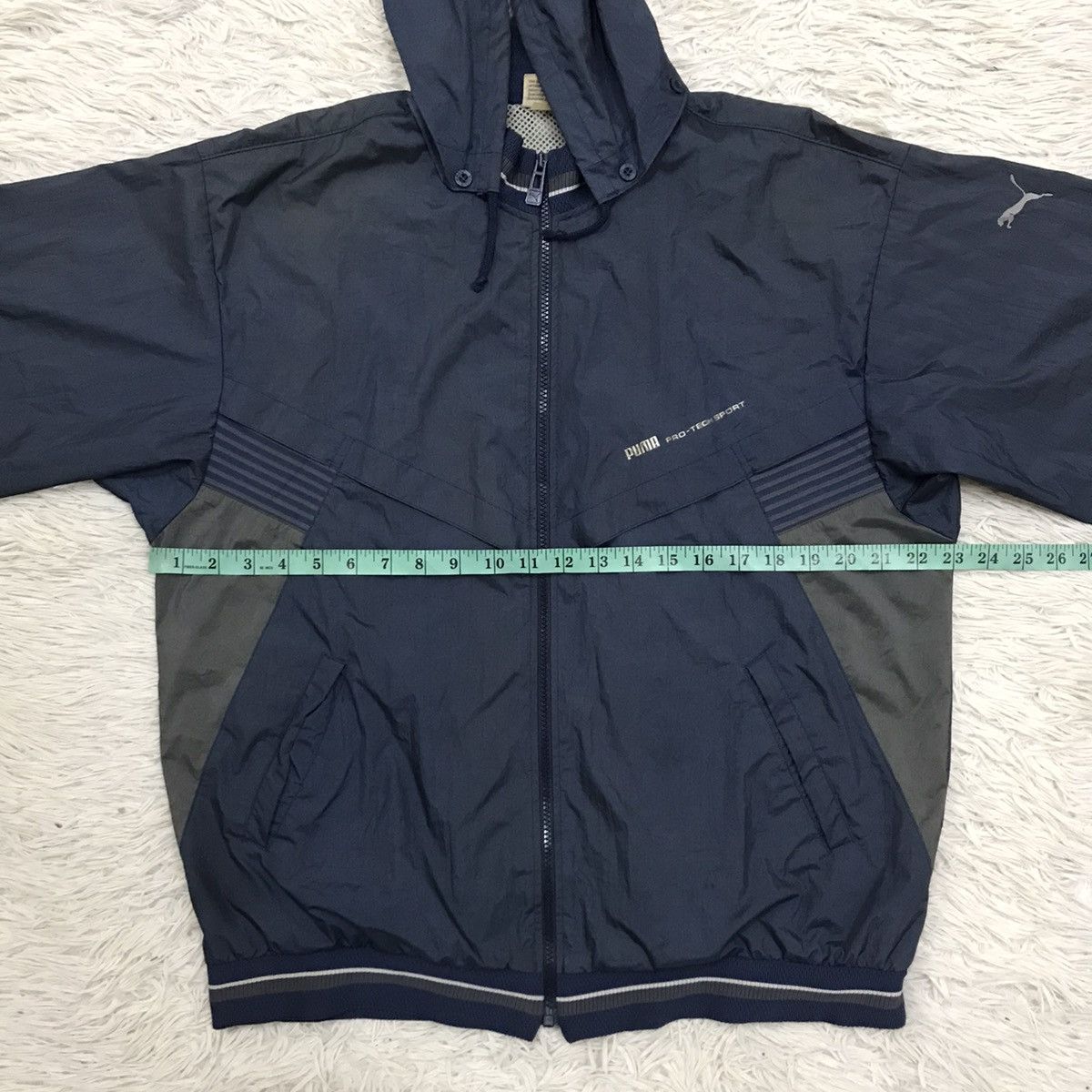 Puma × Vintage Vintage Puma Pro-Tech Sport Windbreaker Jacket Hoodie Size US L / EU 52-54 / 3 - 18 Thumbnail