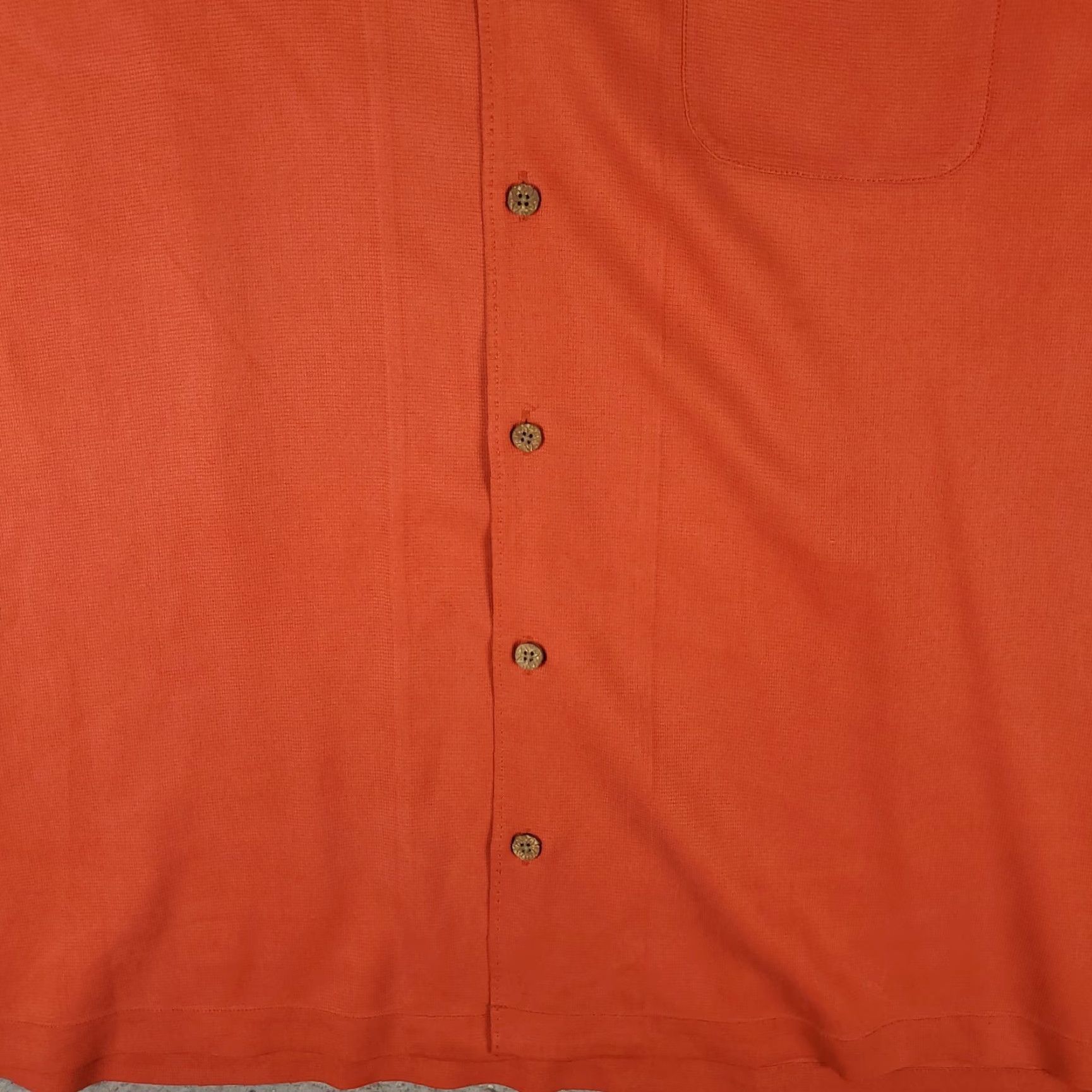 Tommy Bahama Tommy Bahama Hawaiian Shirt Orange Silk Button-Up Short Sleeve Mens XL Aloha Classic Size US XL / EU 56 / 4 - 3 Thumbnail