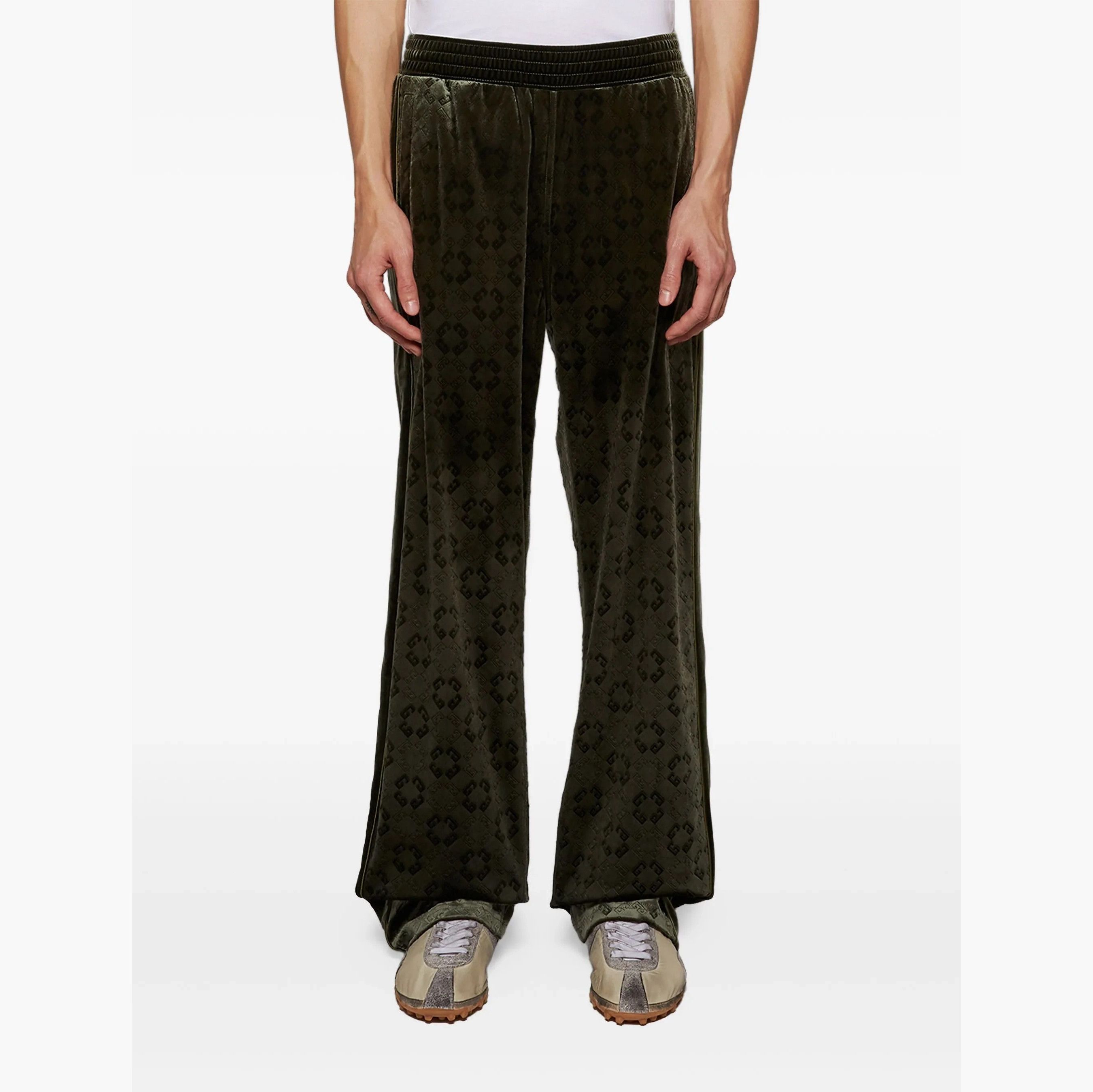 Givenchy M Givenchy Velvet Sweat Pants Green Monogram Size US 30 / EU 46 - 3 Thumbnail