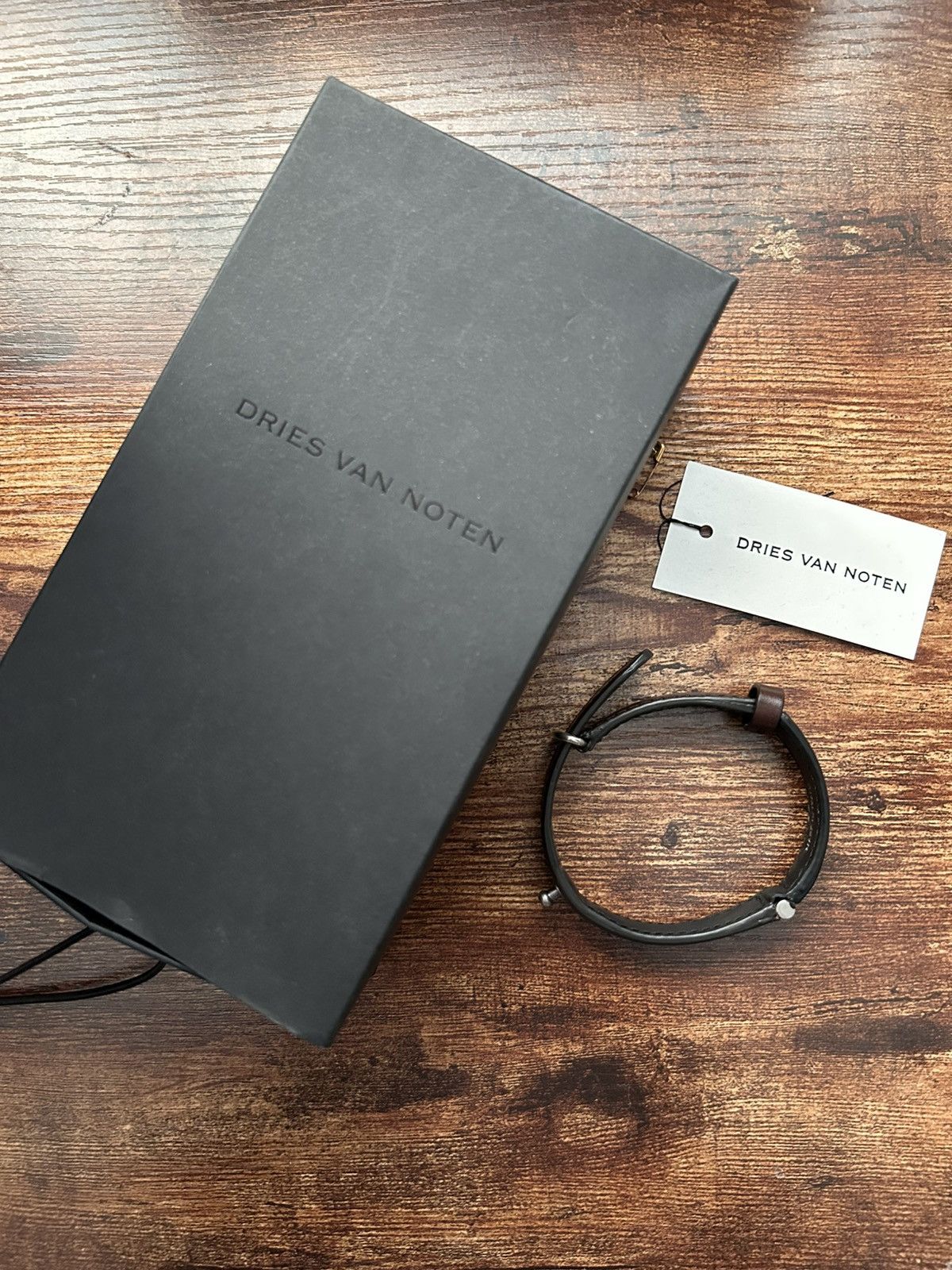 Dries Van Noten Dries Van Noten | Black & Brown Leather Bracelet Size ONE SIZE - 4 Thumbnail