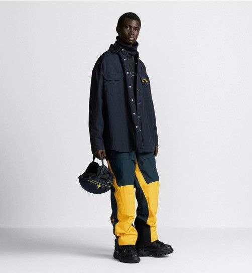 Dior o1w1db11025 513D583 Cotton Denim Overshirt in Navy Blue Size US M / EU 48-50 / 2 - 4 Thumbnail