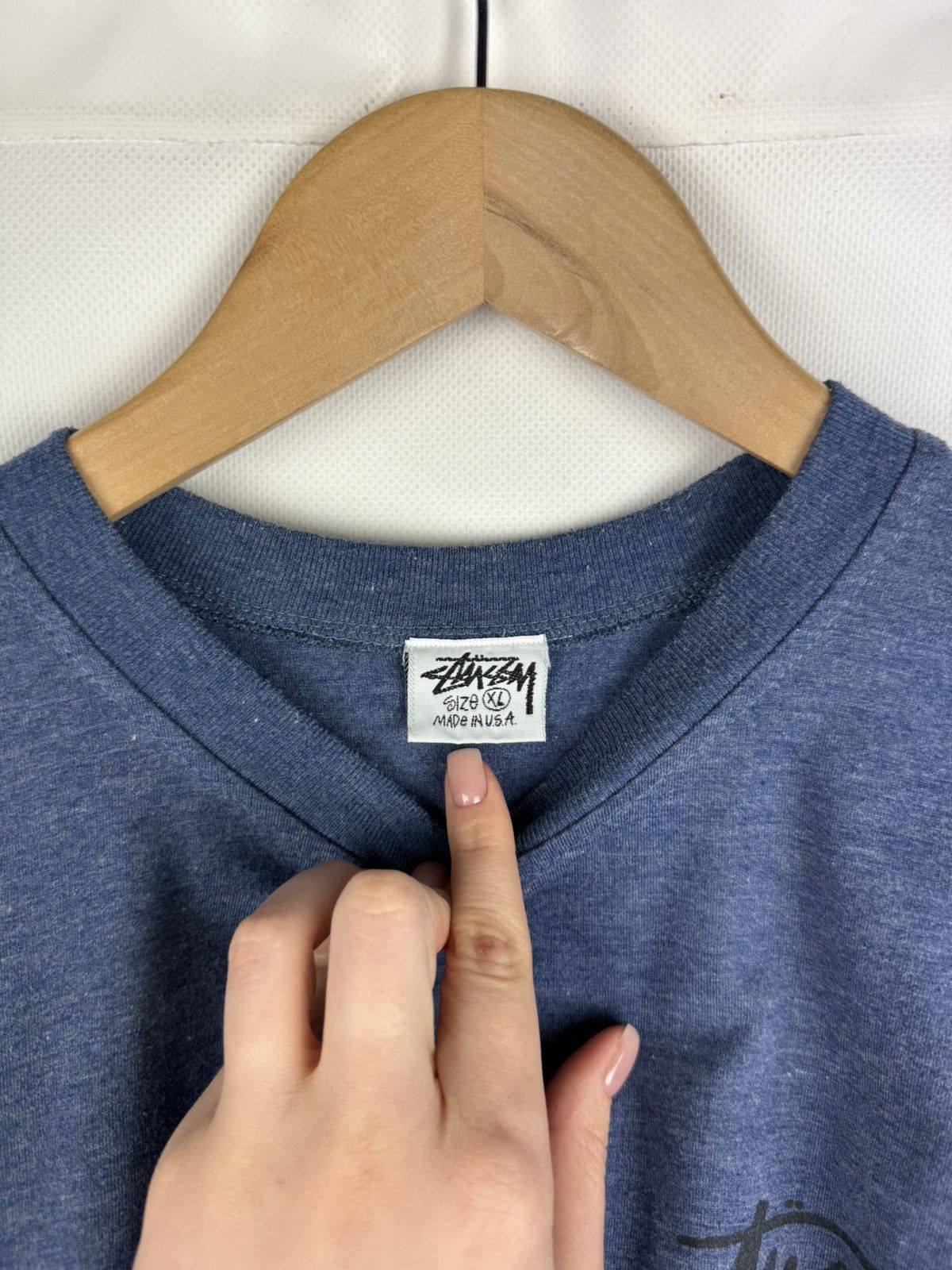 Stussy VTG Stussy Big Logo Short Sleeve T Shirt Size XL USA Made Size US XL / EU 56 / 4 - 10 Thumbnail