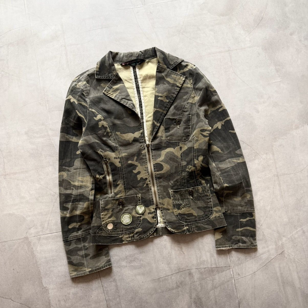 Hysteric Glamour × Undercover Faded Camo Blazer Jacket Military Hysteric Glamour Vibe PPFM Size S / US 4 / IT 40 - 1 Thumbnail
