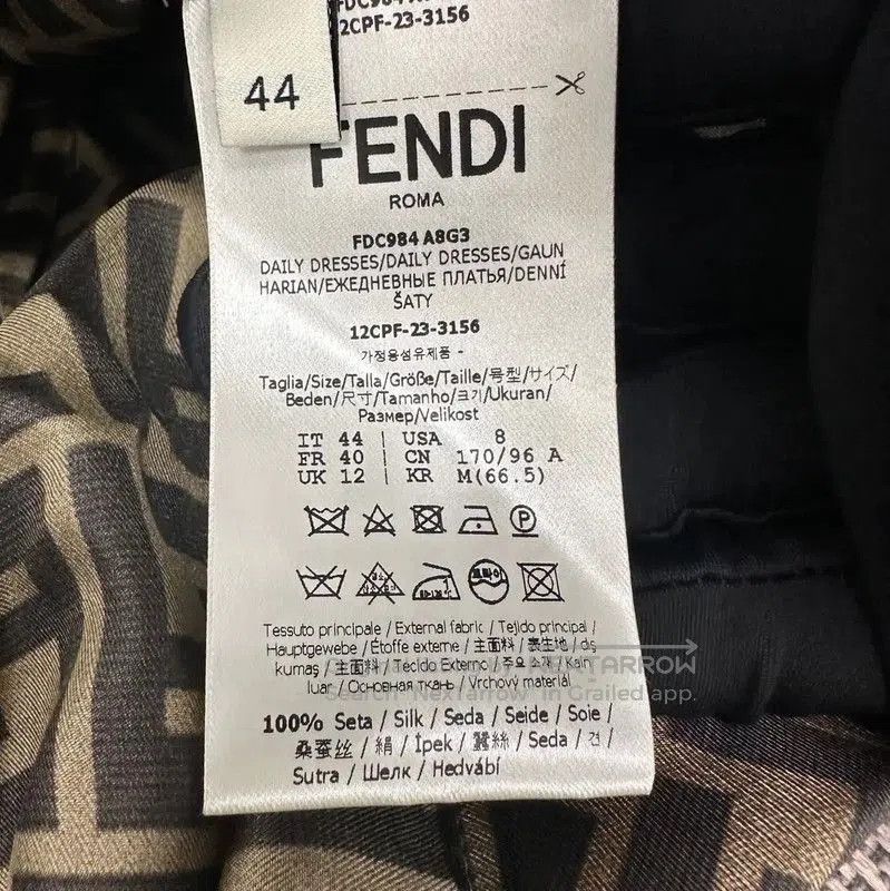 Fendi Fendi Khaki XXL Women's Dress . Size XXL / US 16-18 / IT 52-54 - 5 Thumbnail