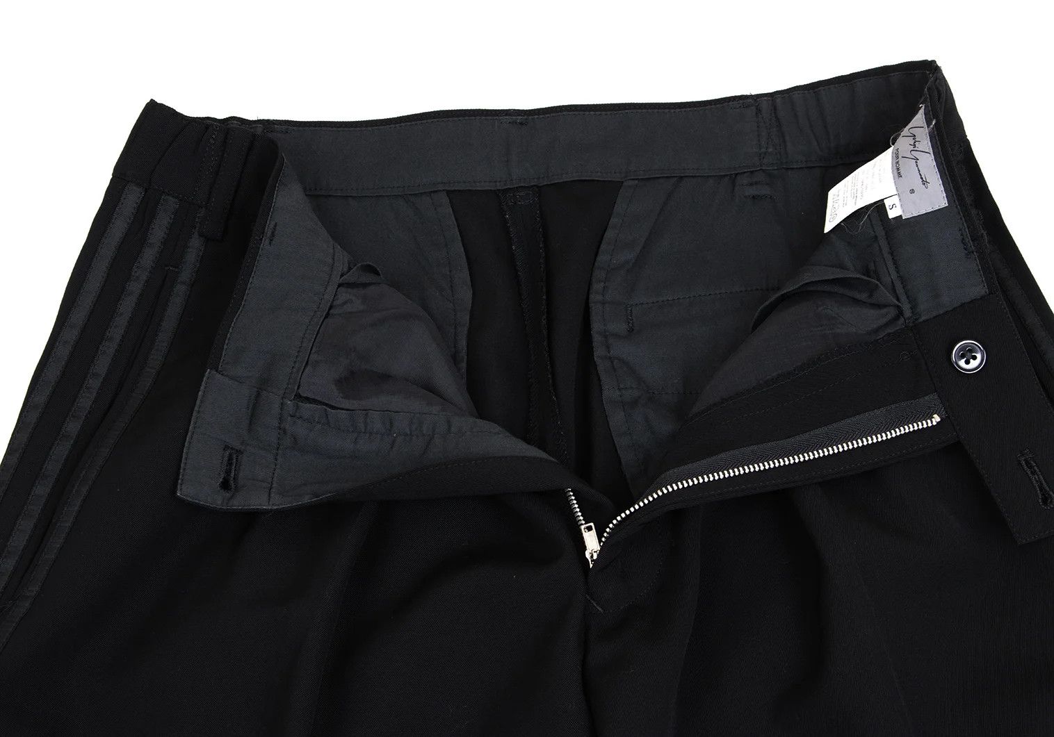 Yohji Yamamoto Yohji Yamamoto Three-Line Tap Pants Black Size US 30 / EU 46 - 6 Thumbnail