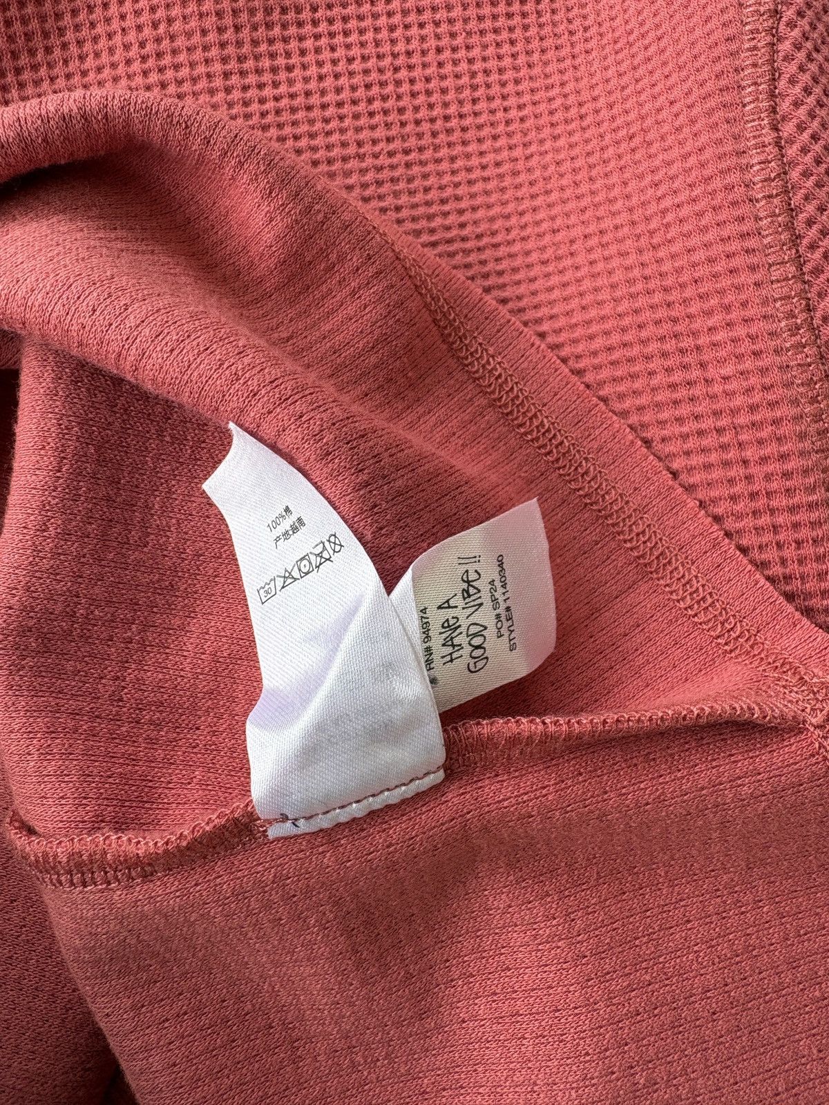 Stussy Stüssy Long Sleeve Thermal shirt with a waffle knit Size US M / EU 48-50 / 2 - 14 Thumbnail