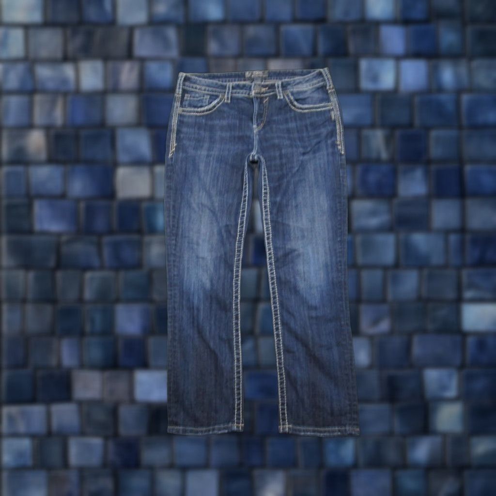 Silver Jeans Co. VTG Silver Jeans Natsuki Capri Thick Stitch Denim Jeans Women's Size 32x27 Size 24" / US 00 / IT 34 - 1 Thumbnail