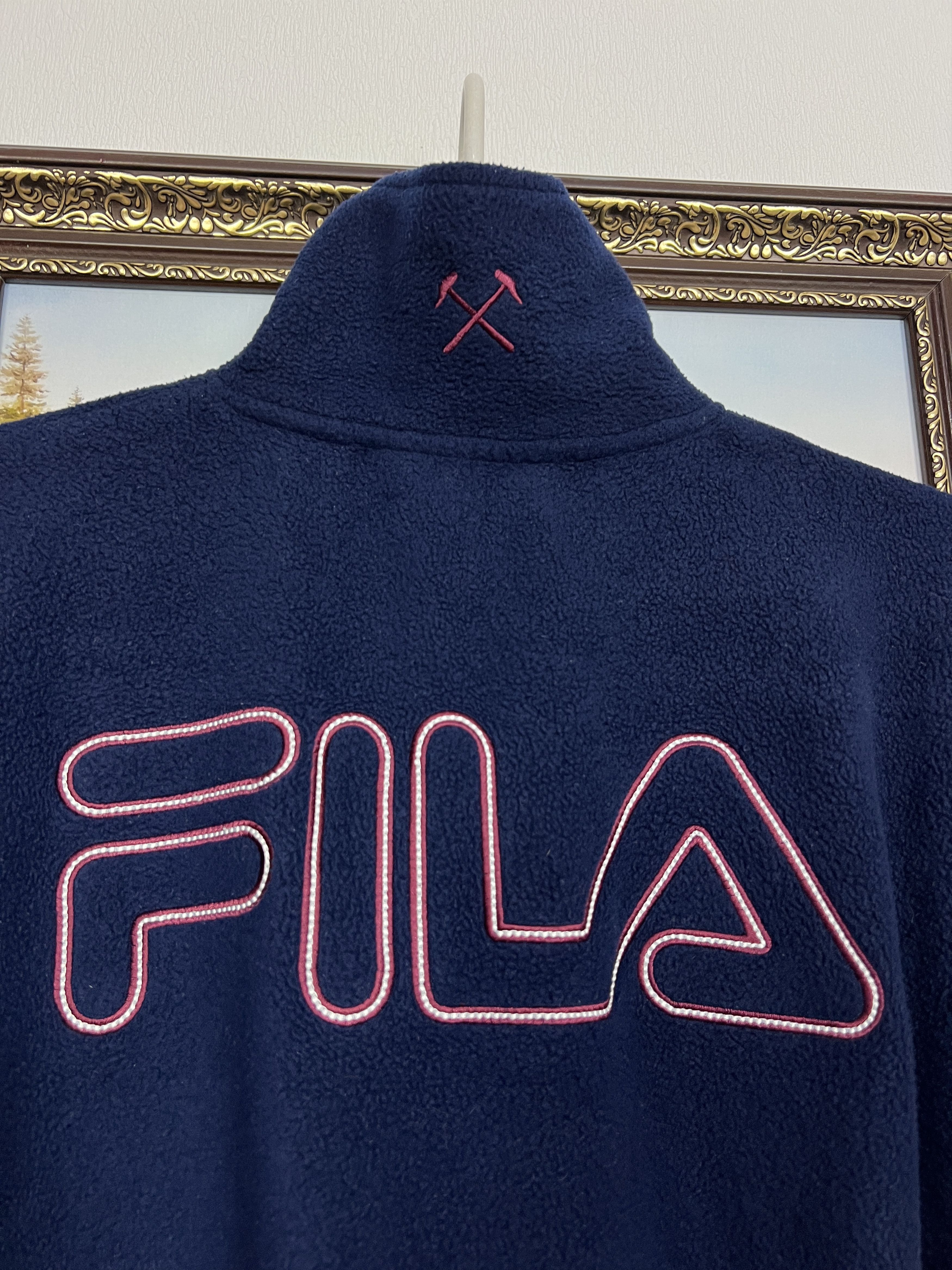 Fila Vintage West Ham United Football Fleece Jacket Soccer Track Size US M / EU 48-50 / 2 - 11 Thumbnail