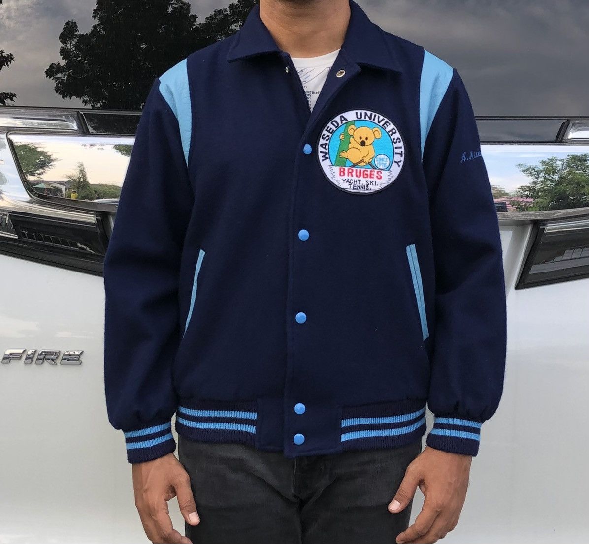 Vintage Vintage Baseball Varsity Jacket By Village Stone Size US M / EU 48-50 / 2 - 2 Thumbnail