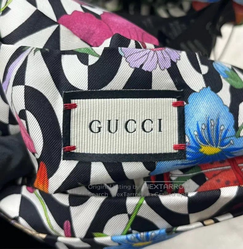 Gucci Gucci SizeM Multi-coloured floral silk hair band Size ONE SIZE - 5 Thumbnail