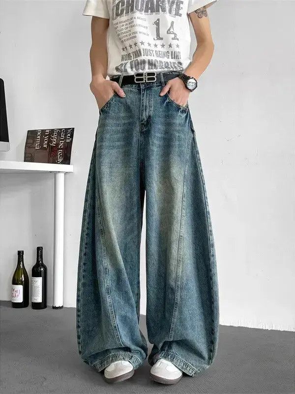Japanese Brand Retro loose hip-hop wide leg jeans Size US 32 / EU 48 - 1 Thumbnail