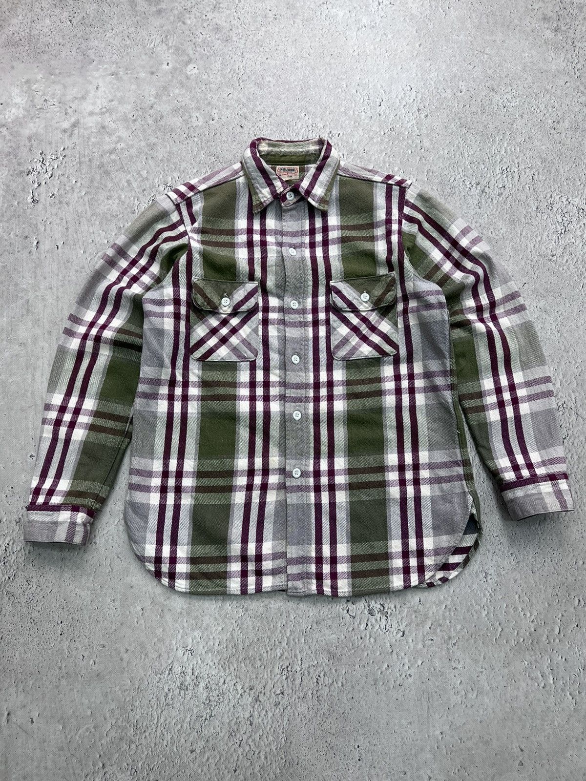 Warehouse Dubble Works Double Pocket Plaid Flannel Shirt