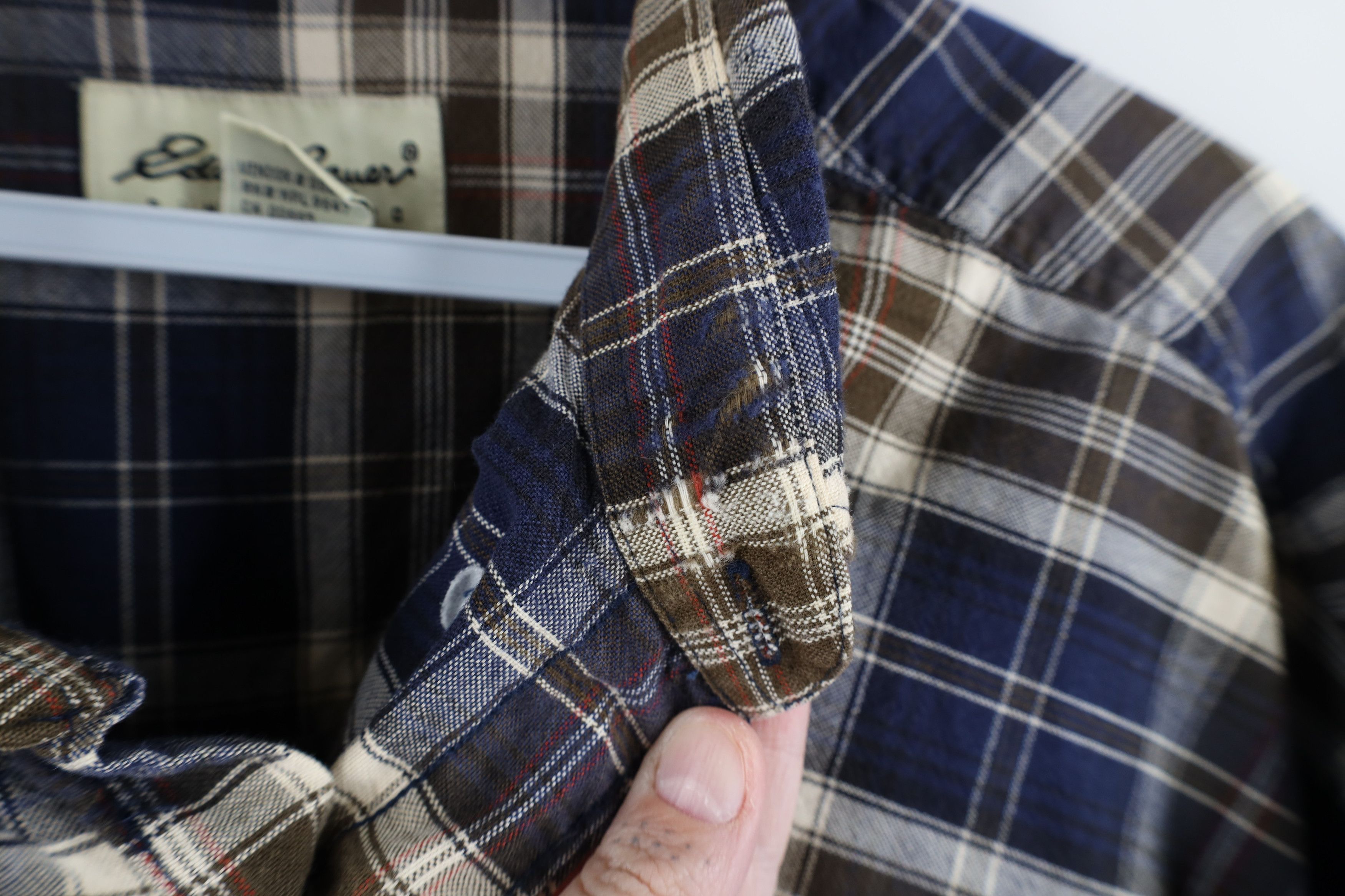 Eddie Bauer × Vintage Vintage 90s Eddie Bauer Button Down Shirt Plaid Cotton Size US XXL / EU 58 / 5 - 9 Thumbnail