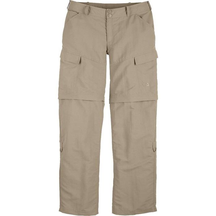 The North Face Women's Khaki/Tan Hiking Drawstring Convertible Pants Shorts  Sz10