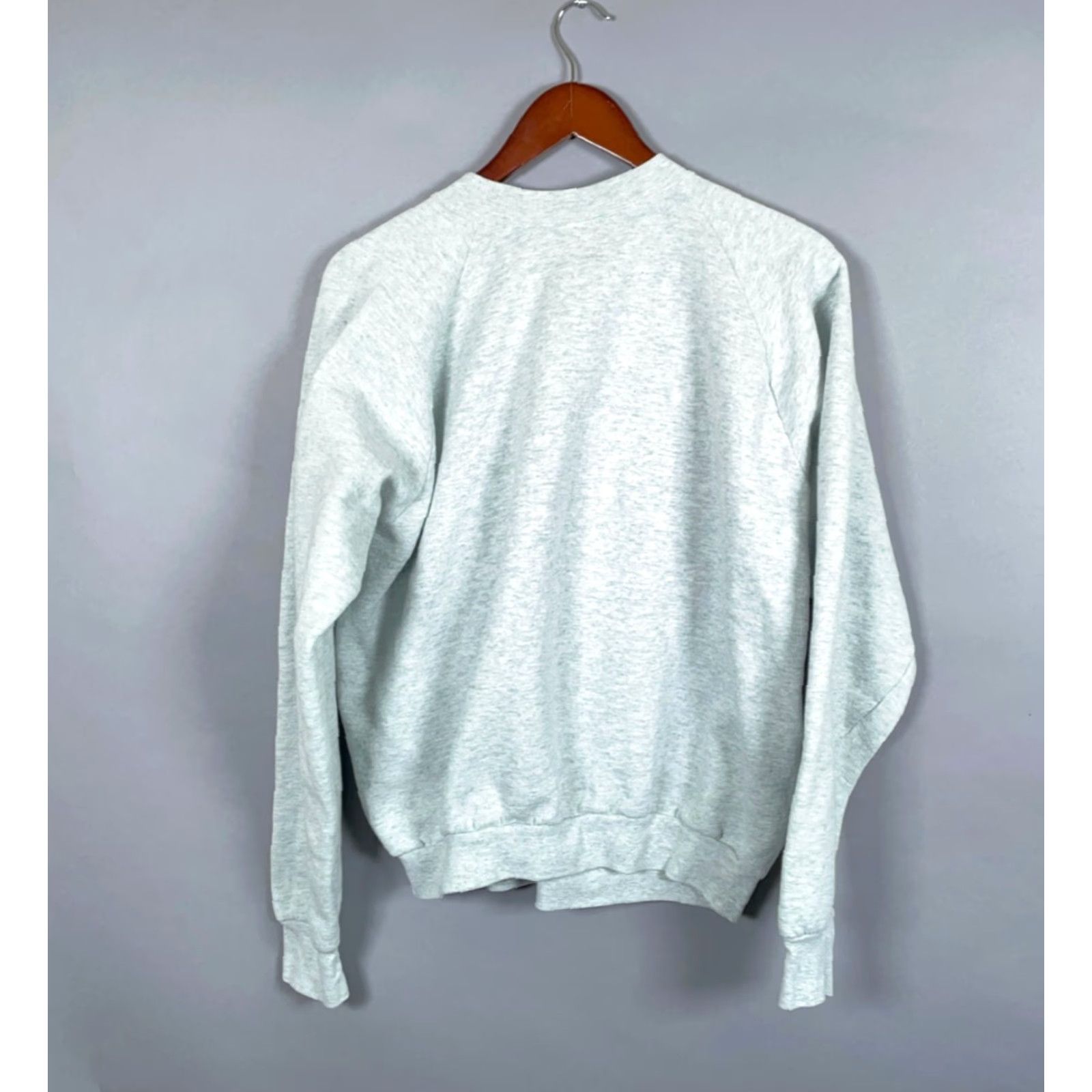 Fruit Of The Loom VINTAGE Galbraith Crest Sweatshirt Adult XL Heather Gray Raglan Sleeves Crew Neck Pullover Cotton Blend 50/50 Graphic Print Men Size US XL / EU 56 / 4 - 2 Thumbnail