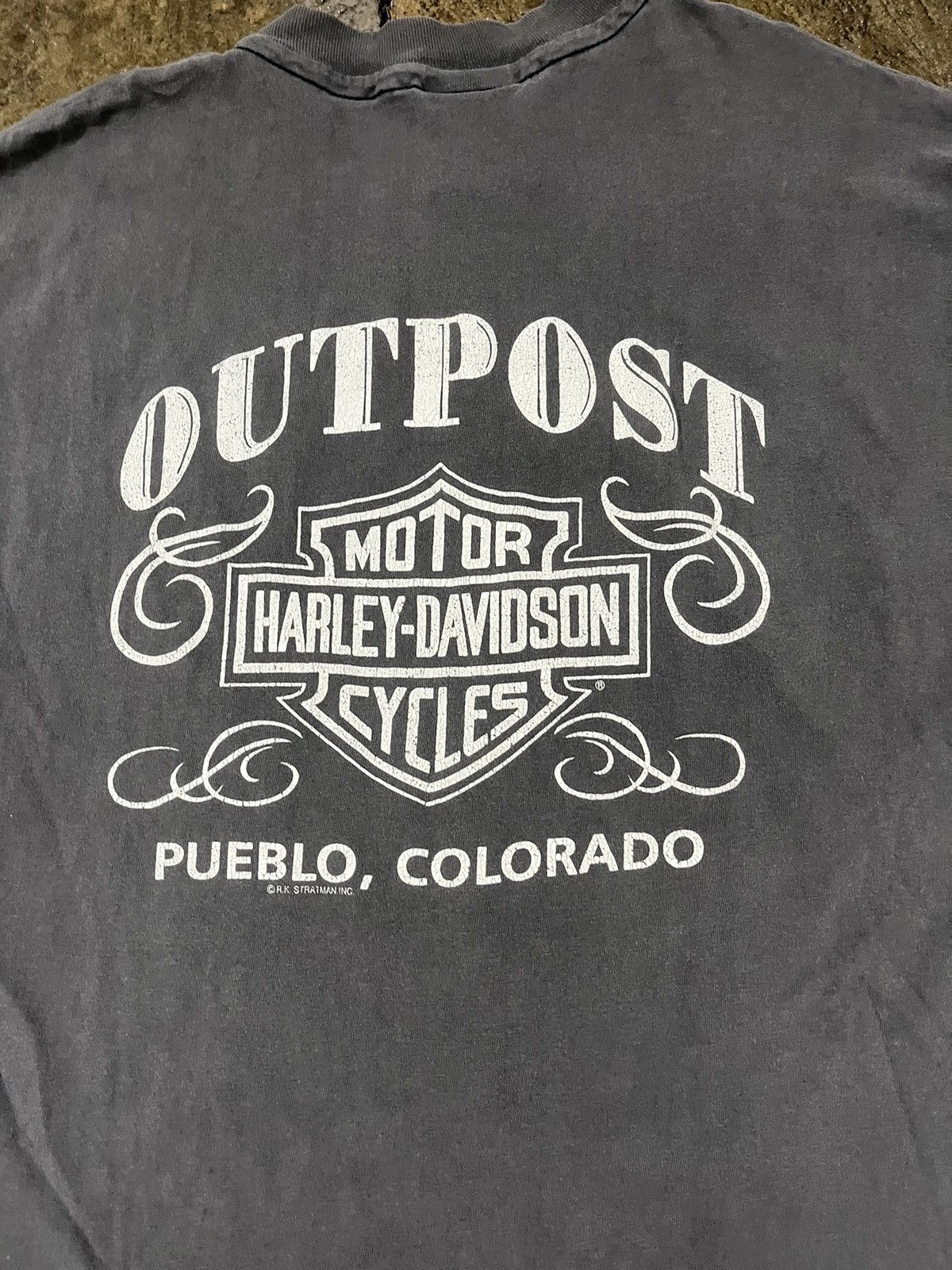 Harley Davidson × Vintage Crazy Vintage 90s Harley Davidson Faded Eagle Biker Tee Size US XL / EU 56 / 4 - 8 Thumbnail
