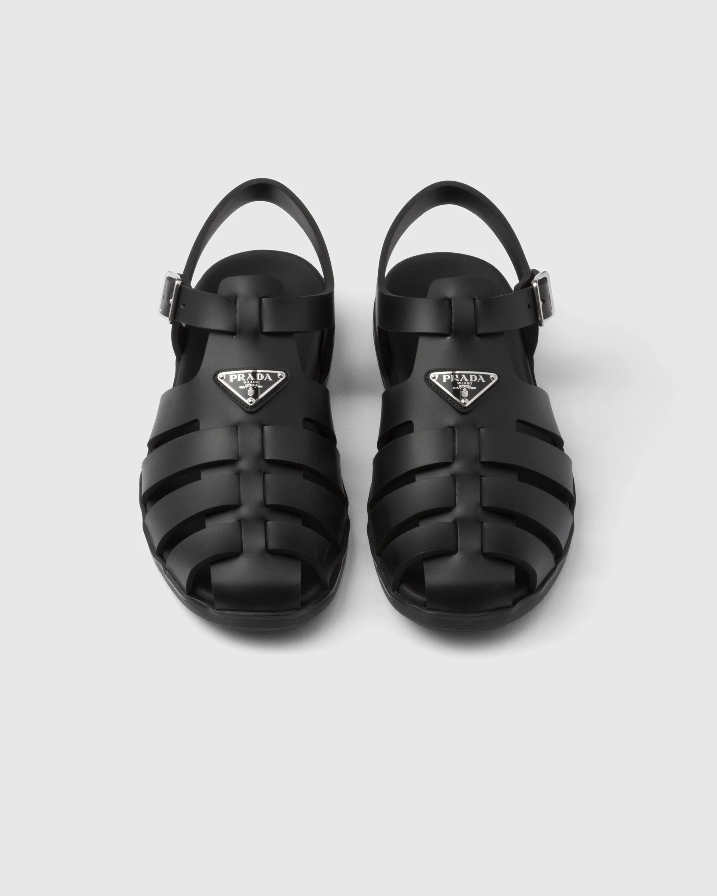 Prada o1mt1gz0526 Rubber Fisherman Sandals in Black Size US 11 / EU 44 - 3 Thumbnail