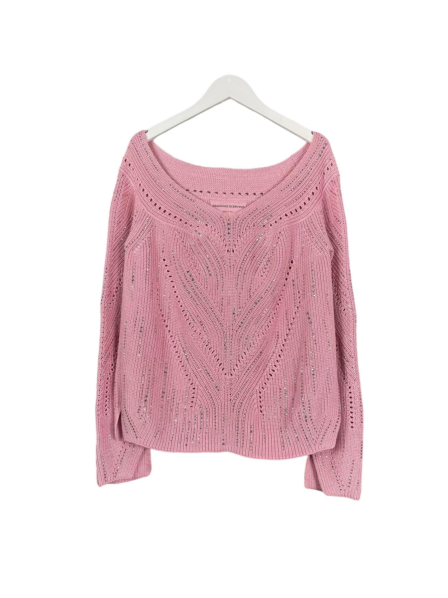 Ermanno Scervino Ermanno Scervino Rhinestone Knit Sweater Size 42 Size M / US 6-8 / IT 42-44 - 1 Thumbnail