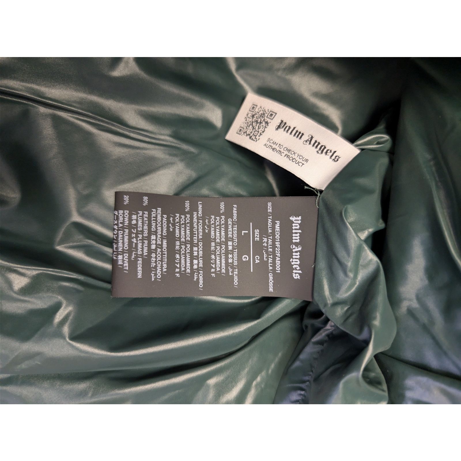 Palm Angels o1rshd1 Classic Track Down Jacket in Green / White Size US L / EU 52-54 / 3 - 19 Thumbnail