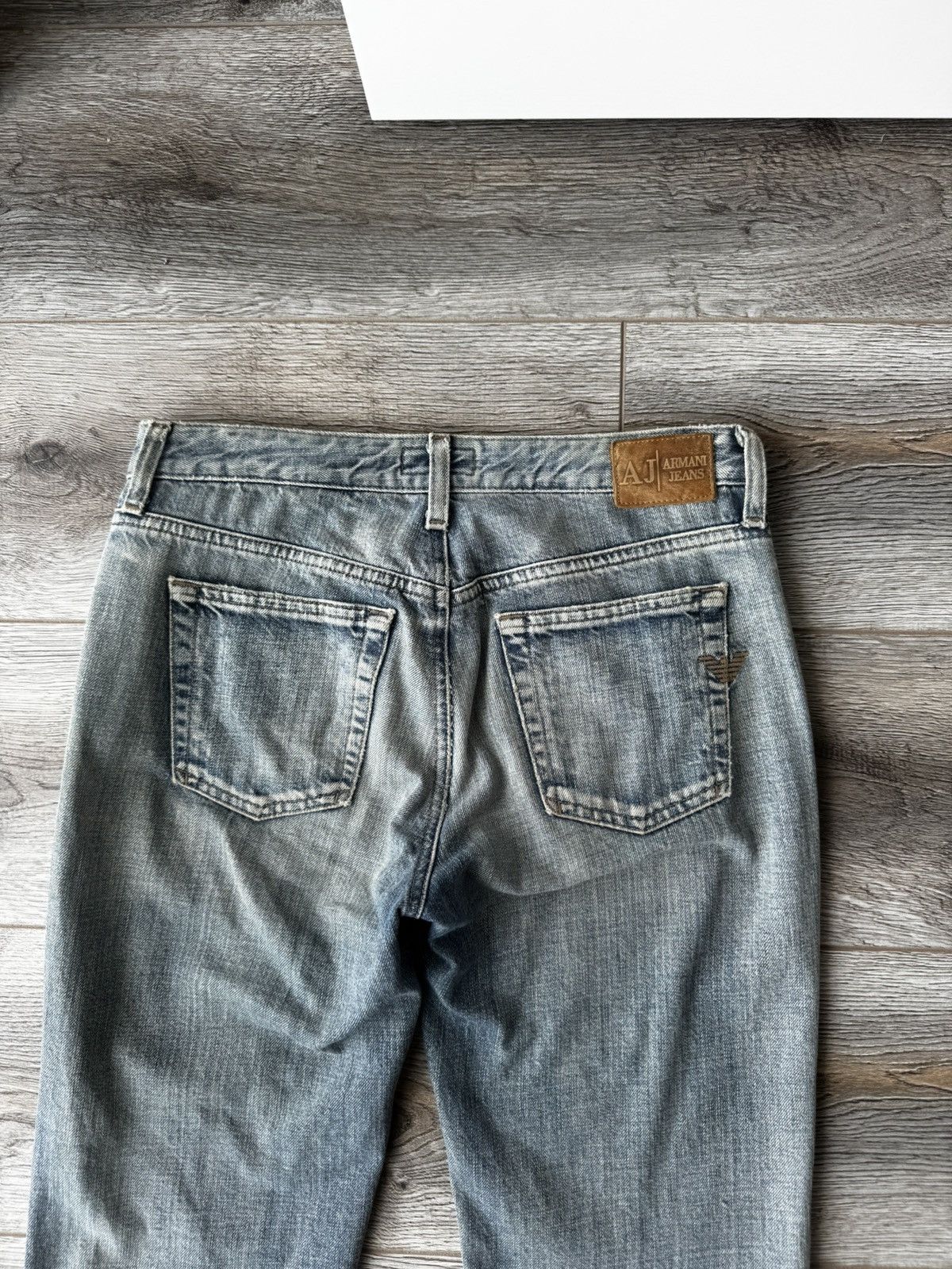 Armani Vintage Armani Jeans Y2k Bootcut Distressed Womens Jeans Size 27" / US 4 / IT 40 - 4 Thumbnail