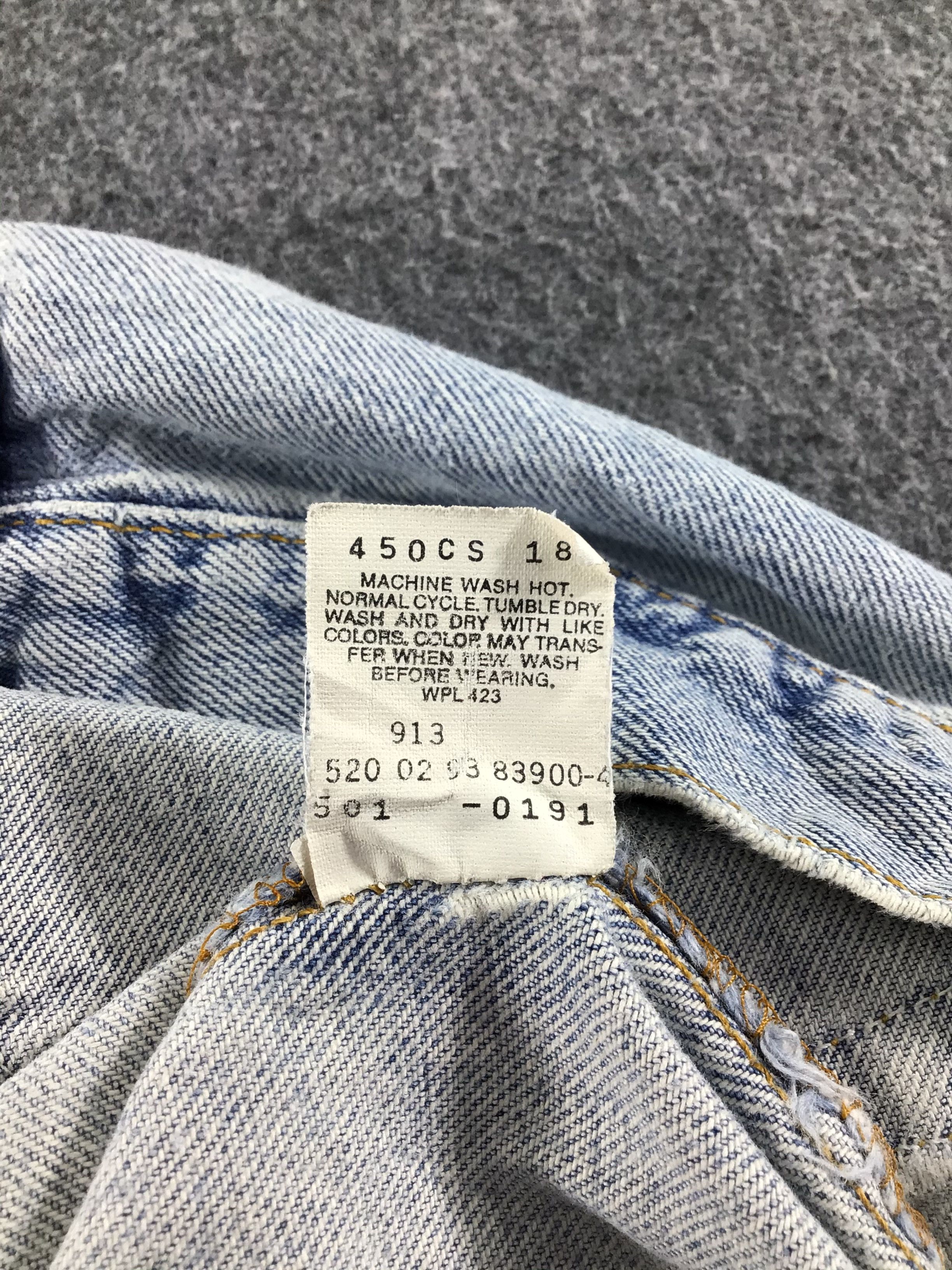 Levi's Vintage 90s Levis 501 Jeans Stone Washed Denim -J431 Size US 33 - 12 Thumbnail