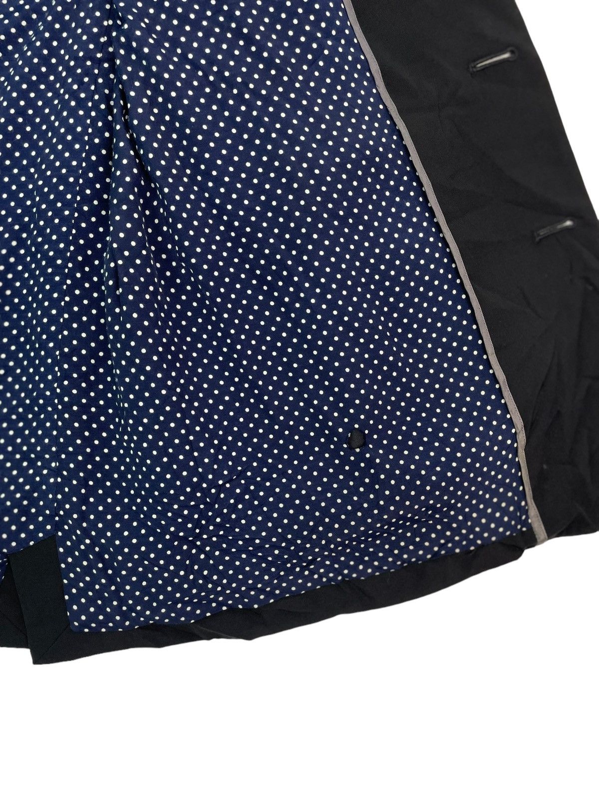 Yohji Yamamoto Y’s For Men polka dot rayon lined black wool blazer jacket Size US L / EU 52-54 / 3 - 2 Thumbnail