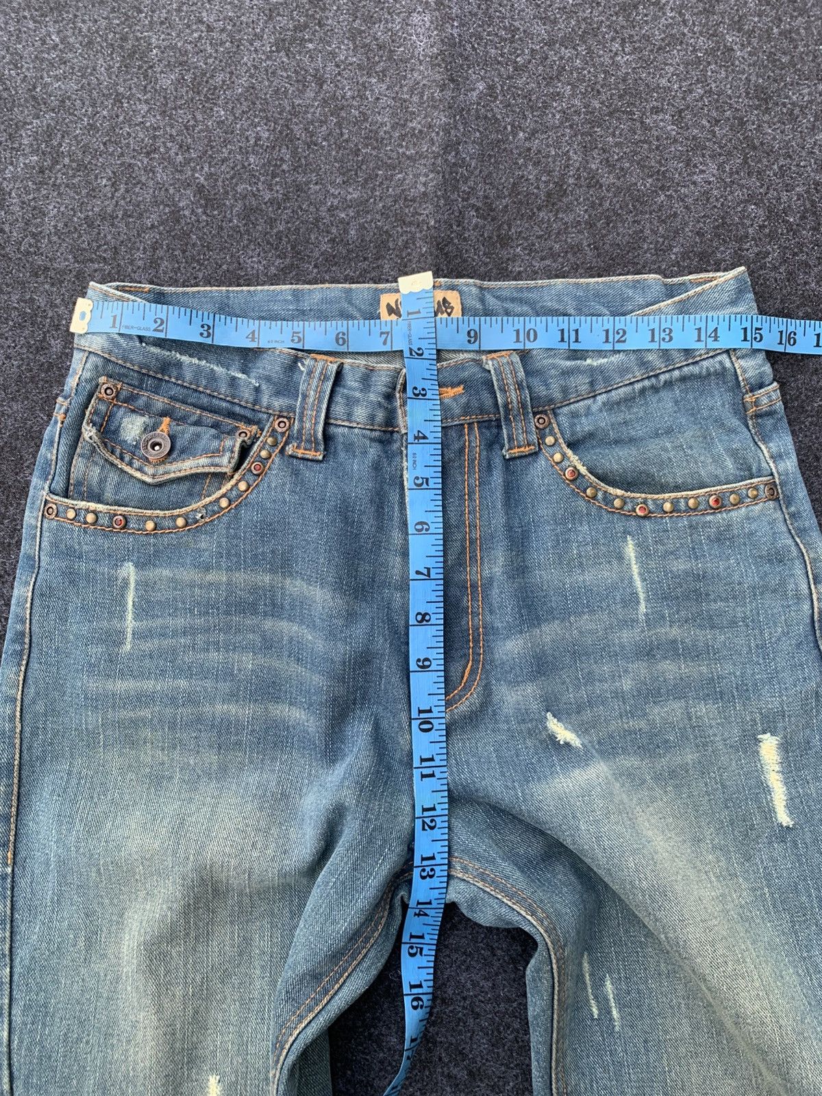 Japanese Brand Nylaus Flare Cut Denim – Rare Japan Brand 30x32 Size US 30 / EU 46 - 9 Thumbnail