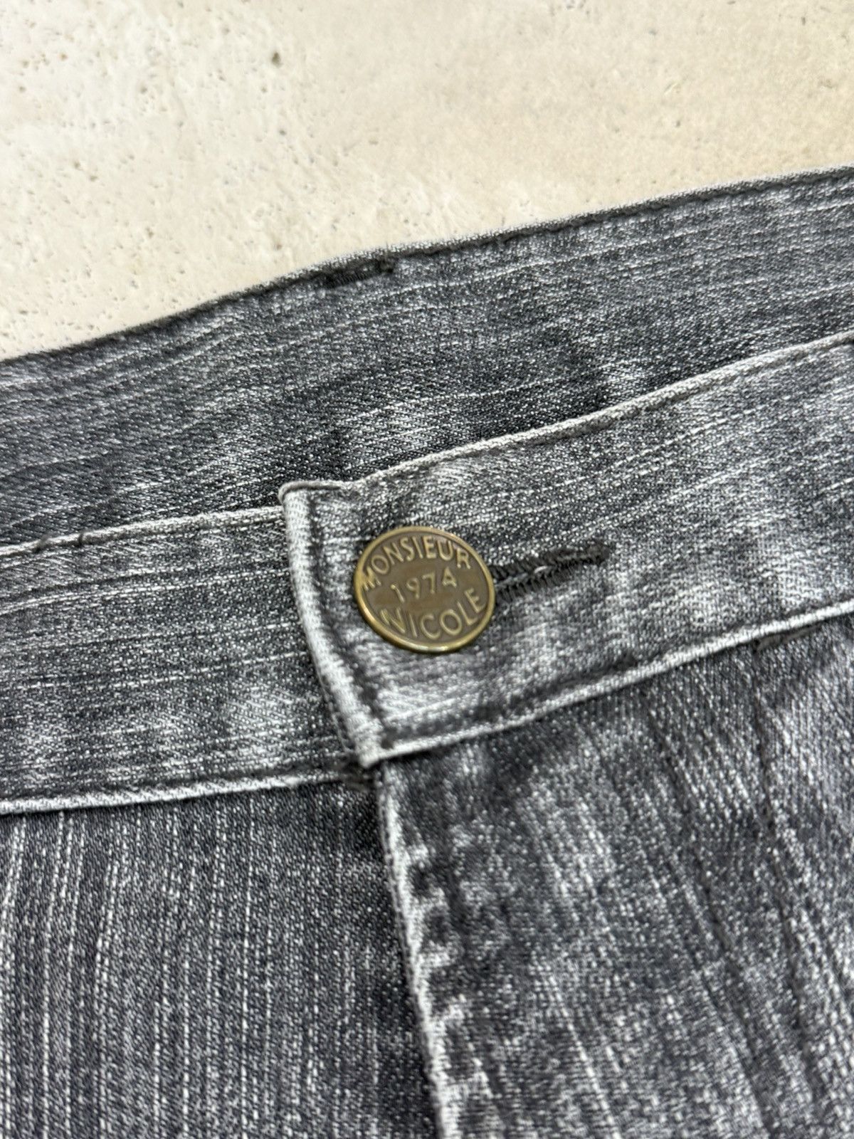 Nicole Club Monsieur Nicole 1974 Whisker Straight Leg Distressed Pants Size US 32 / EU 48 - 11 Thumbnail